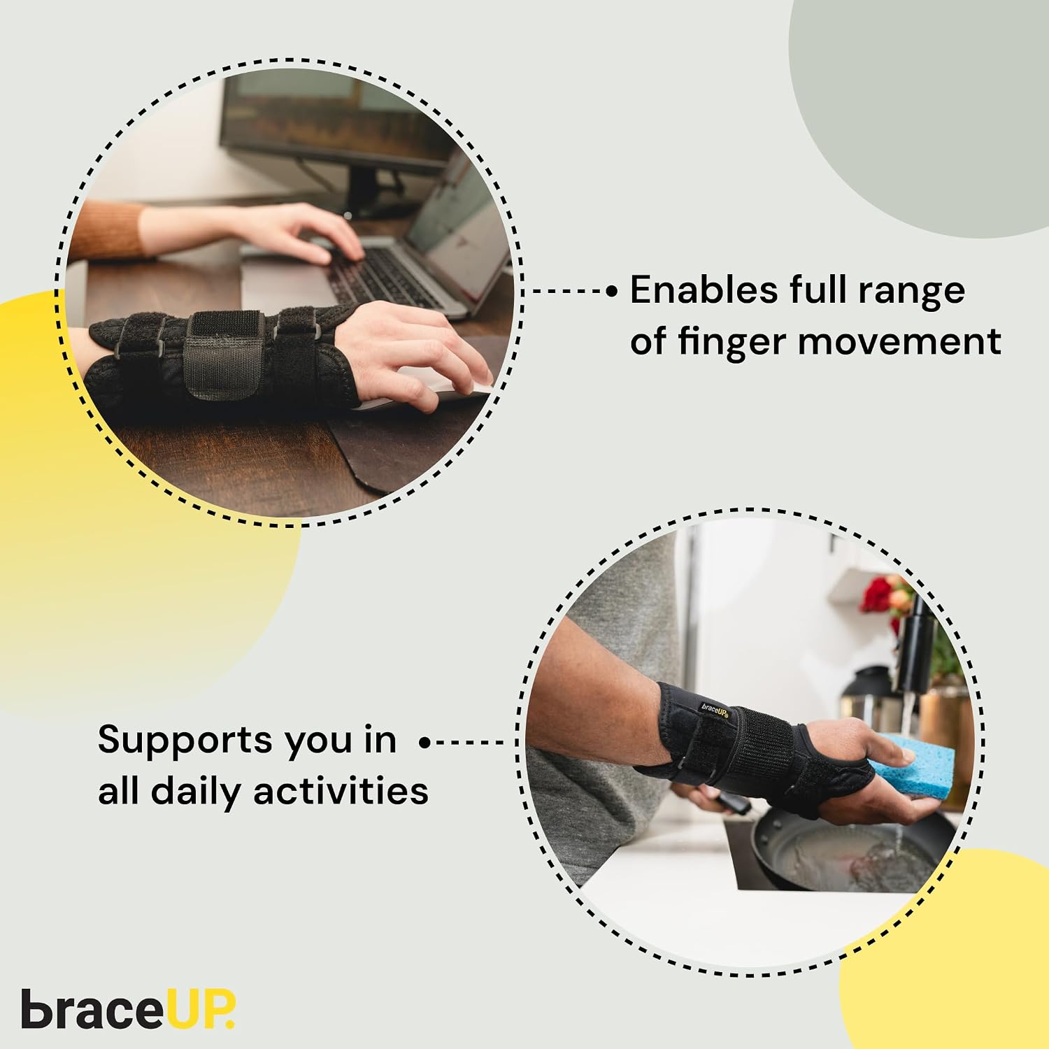 Thumbnail 3 de BraceUP Wrist Support Brace Right Hand S/M