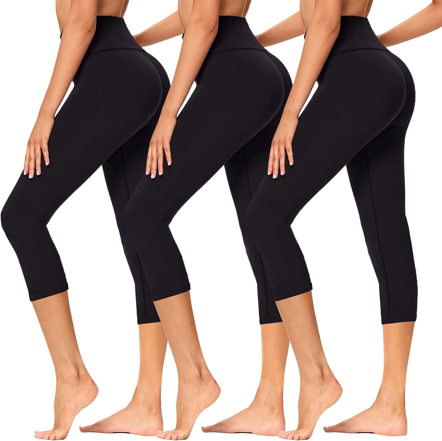 Thumbnail 5 de TNNZEET 3er Pack Capri-Leggings Damen (7/8) mit hoher Taille für Sport & Alltag