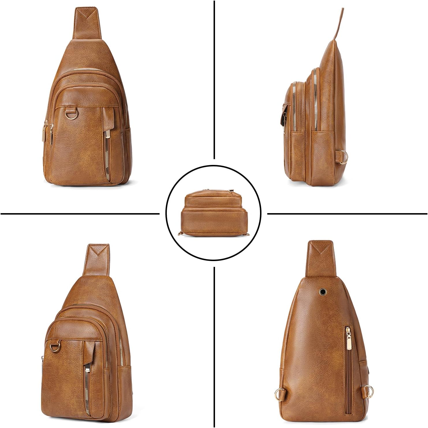 Thumbnail 2 de GAEKEAO women’s sling bag / crossbody fanny pack with vegan PU leather and card slots