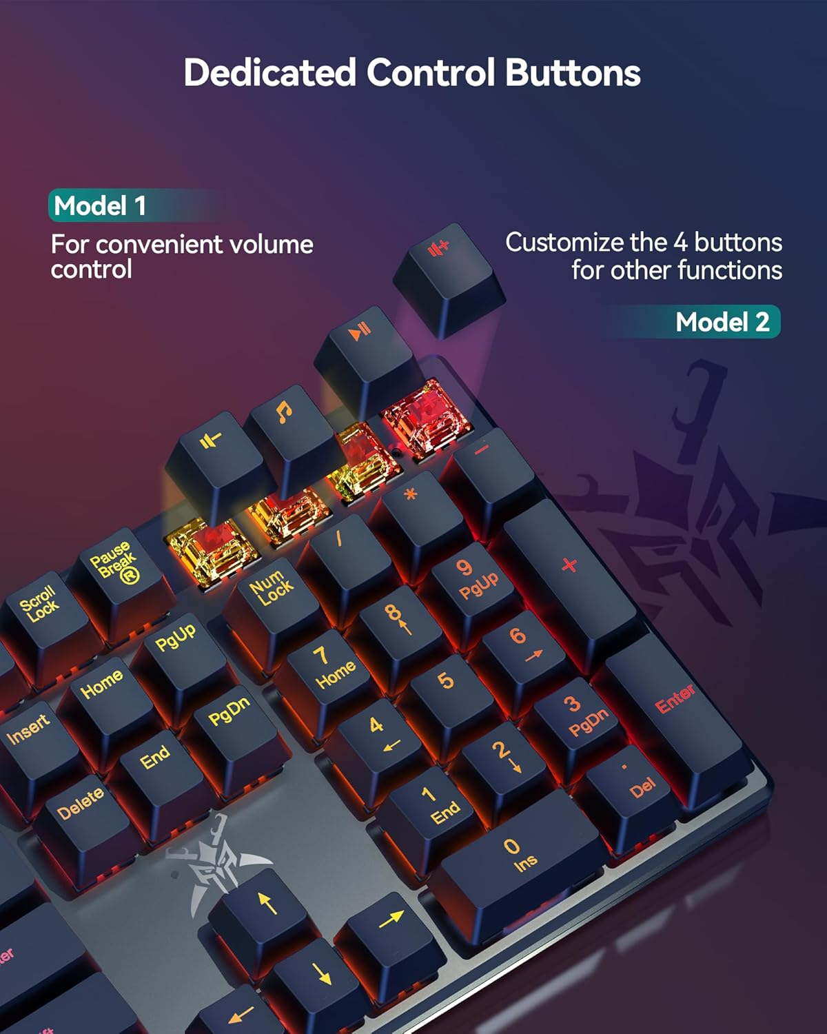 Thumbnail 4 de TECKNET Mechanical Gaming Keyboard 109 keys ⌨