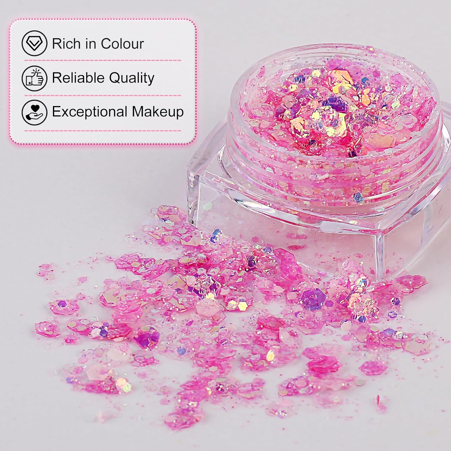 Thumbnail 3 de 12 Farben Glitzer Gesicht Gel Set