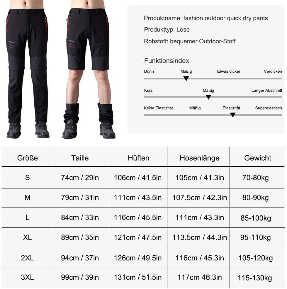 Thumbnail 5 de SANMIO pantaloni trekking uomo esterno convertibili in pantaloncini softshell