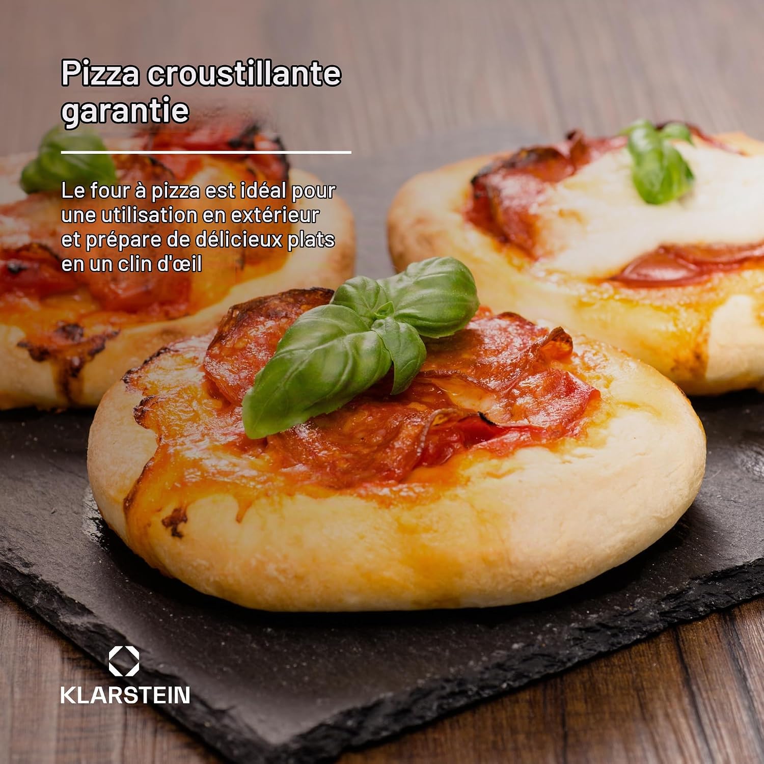 Detalle de KLARSTEIN LaFiamma POV6-Kl-NA-E-BK elektrische pizzaoven, 2.200 W