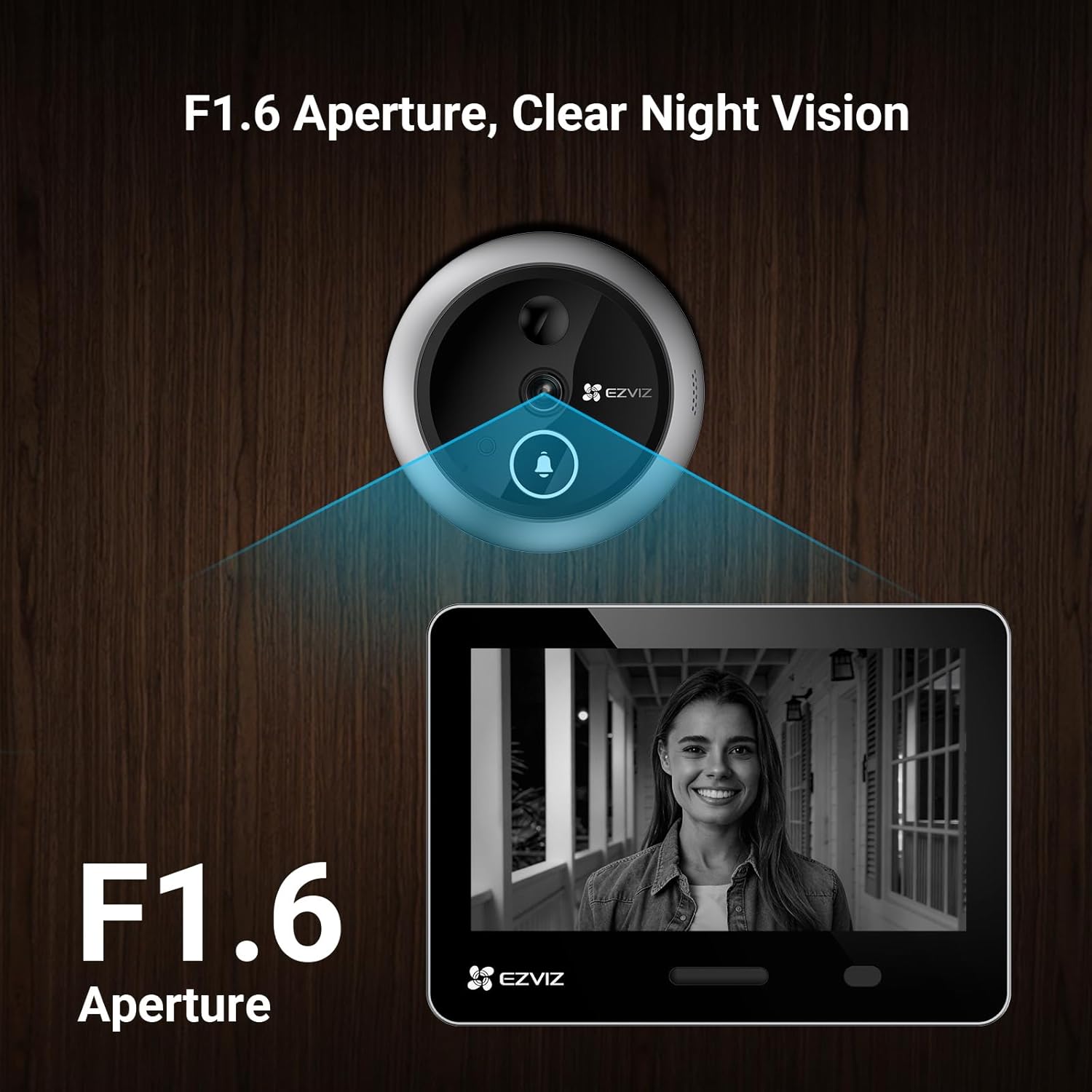 Thumbnail 5 de EZVIZ EP4 4K AI Smart Peephole Camera: Wireless Door Viewer with Facial Recognition