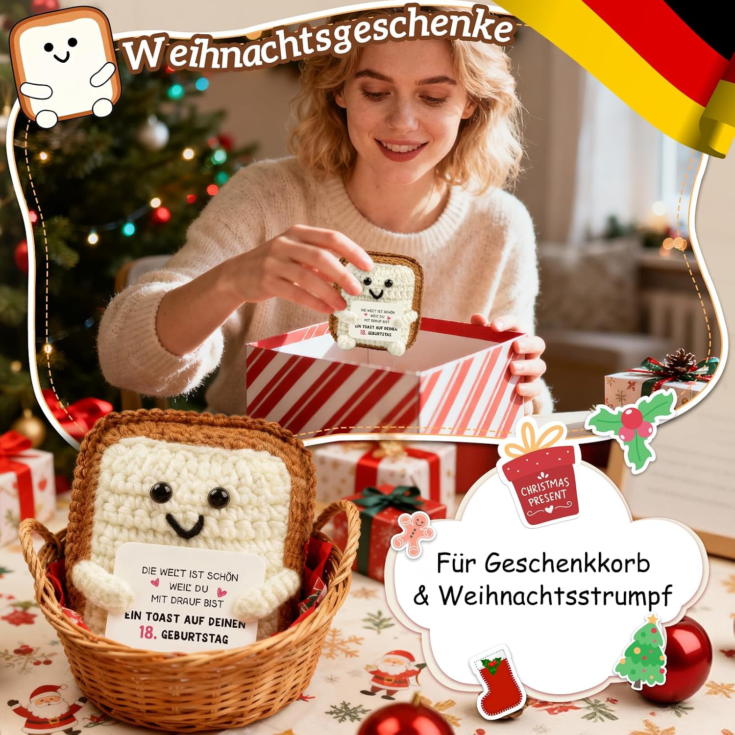 Detalle 2 de Giftota Pocket Hug Toast 18. Geburtstag