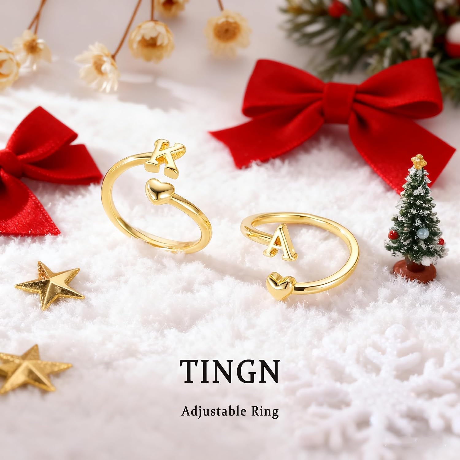 Thumbnail 6 de TINGN Ring Gold 14K vergoldet Herzring