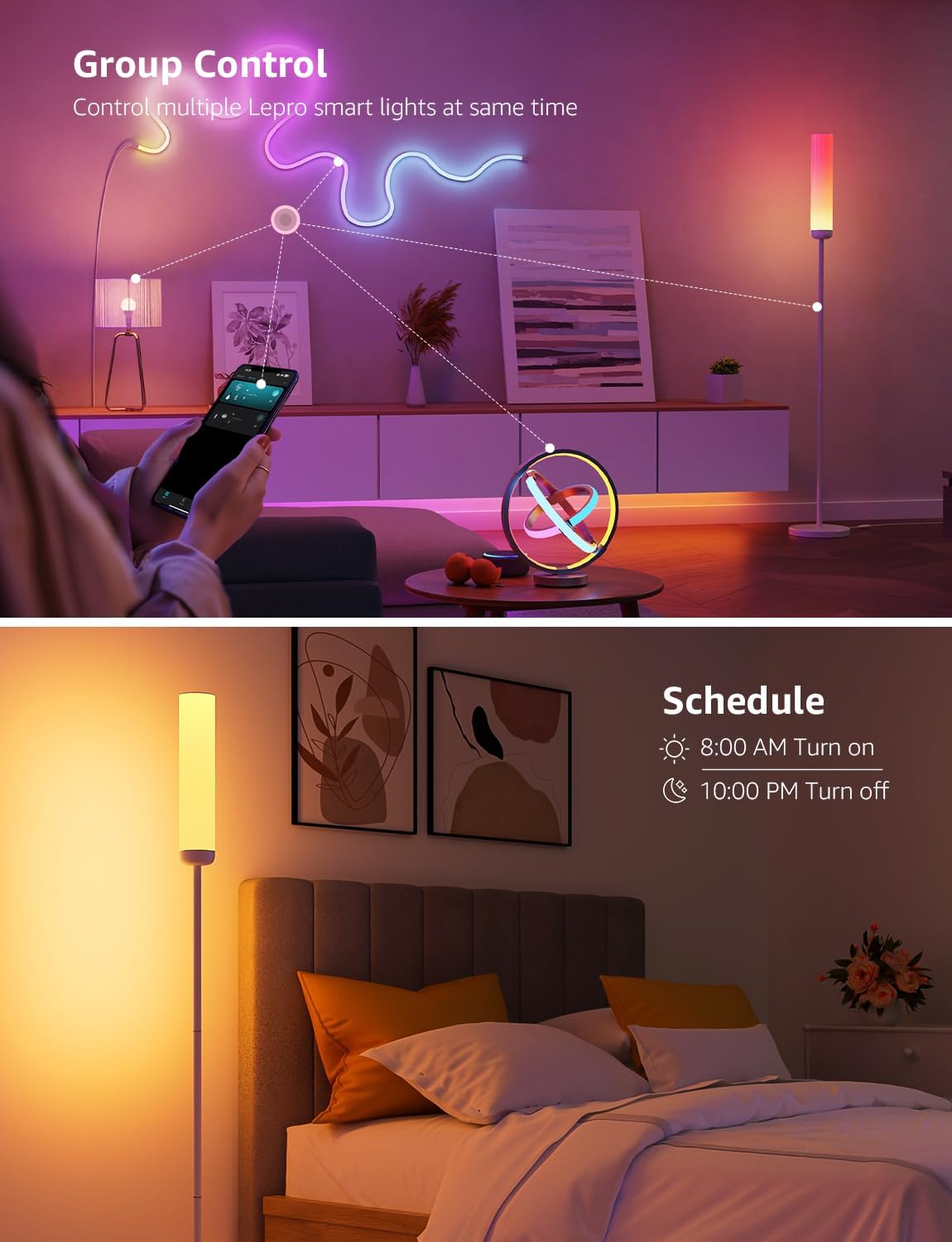 Thumbnail 6 de Lepro O1 AI Floor Lamp — Smart Corner Lamp with Music Sync and AI Lighting Designer