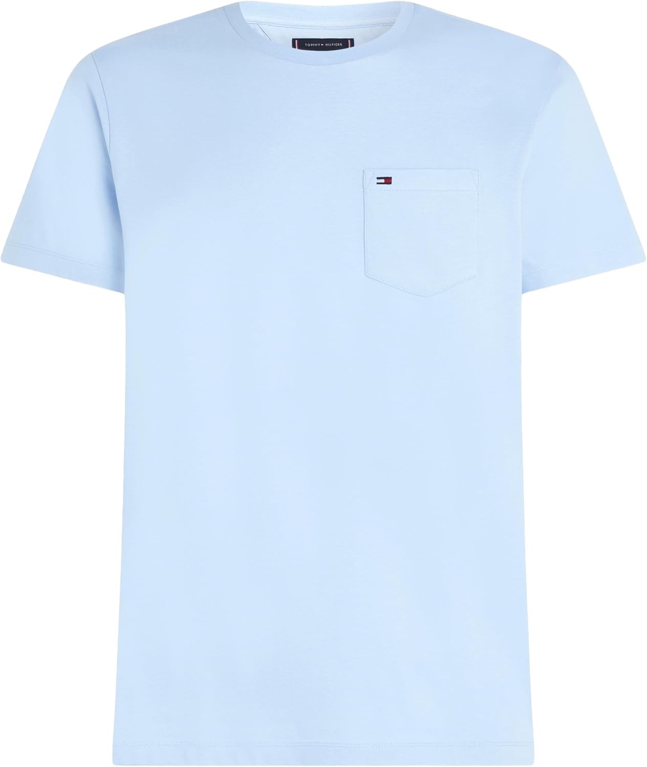 Detalle de Tommy Hilfiger T-Shirt manches courtes homme Essential à poche poitrine en coton