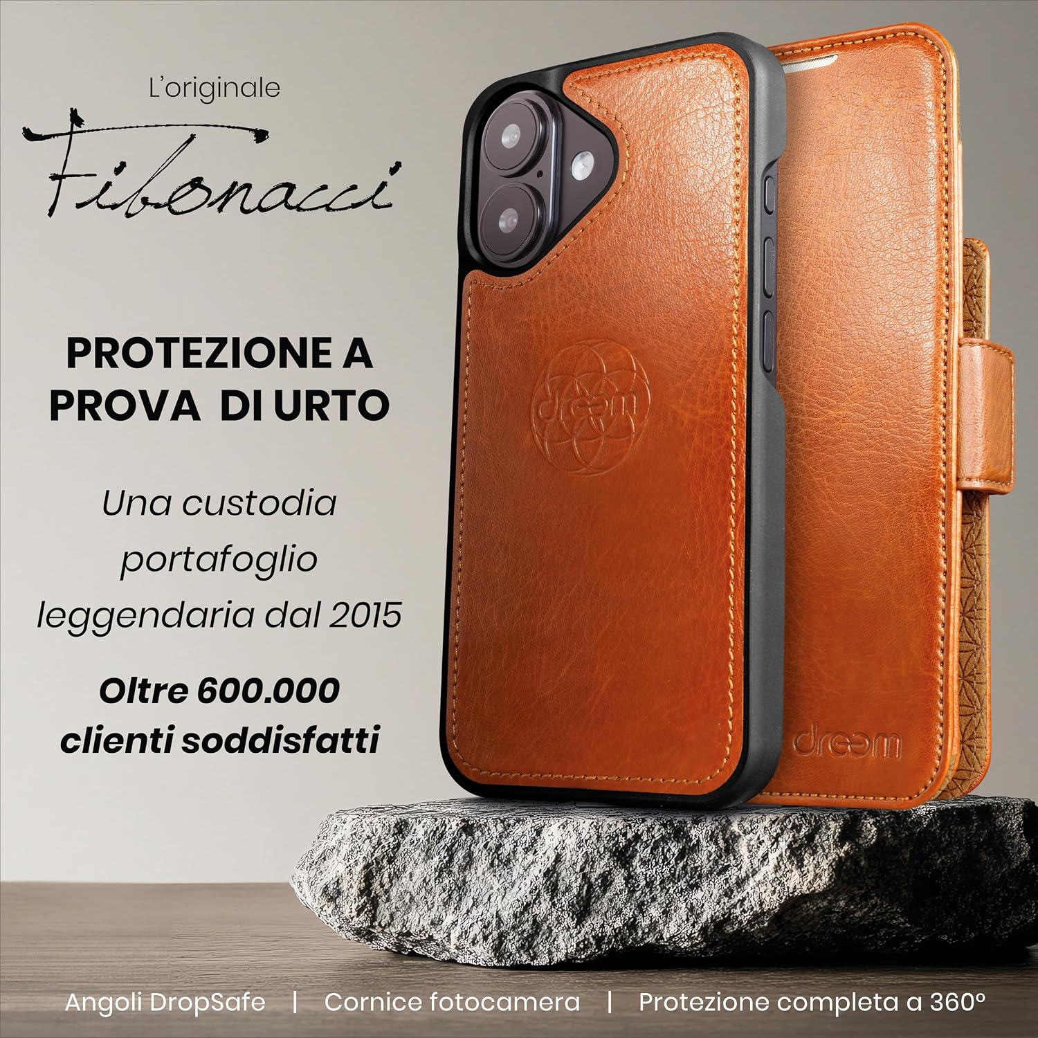 Detalle 2 de Dreem Wallet Case for iPhone 17 with 3-Way Stand and RFID Blocking