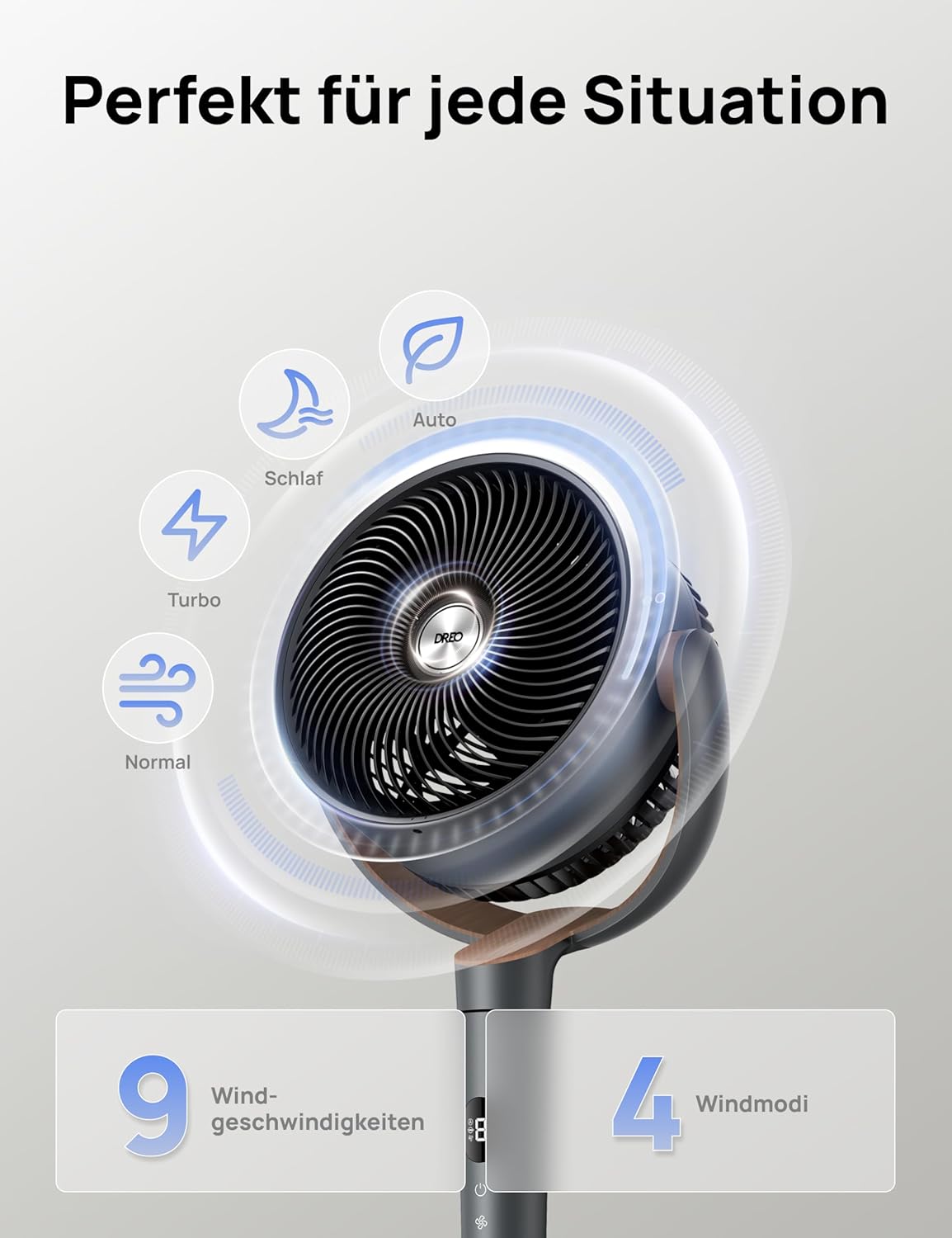 Thumbnail 3 de DREO TurboPoly 512 Standventilator: leise, leistungsstark und flexibel