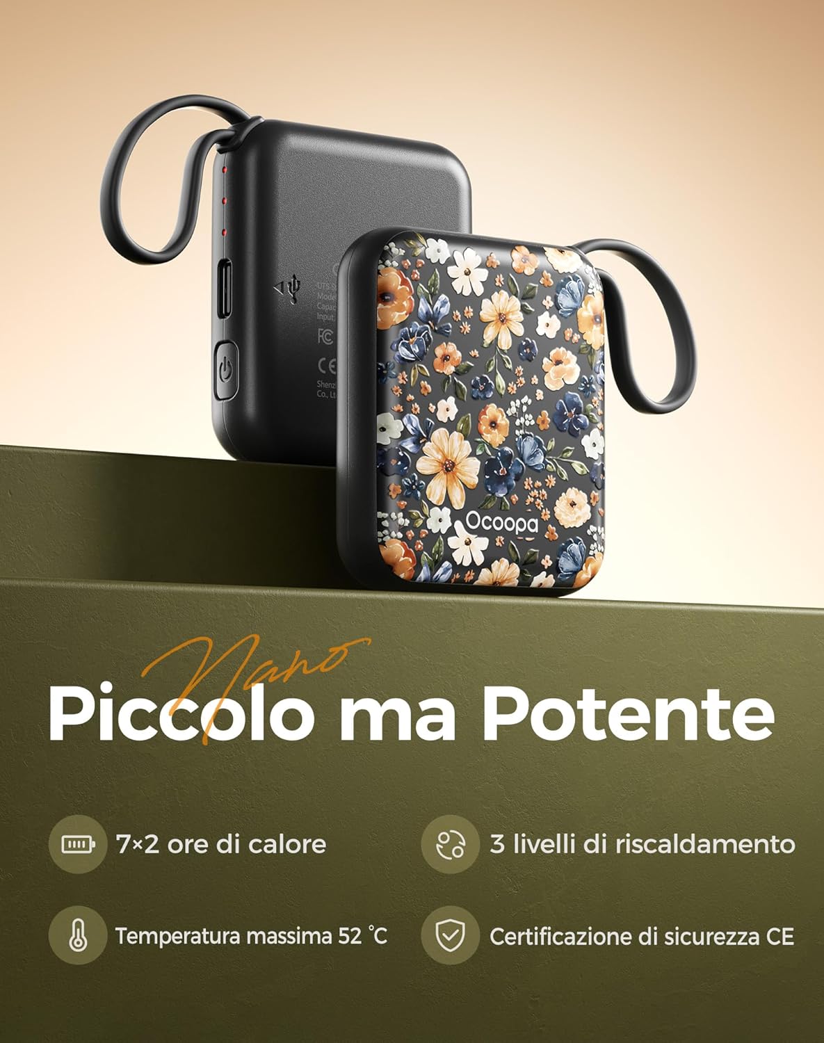 Thumbnail 2 de OCOOPA Scaldamani Elettrico 2 Pezzi UT5 Nano: calore portatile e stile per l'inverno