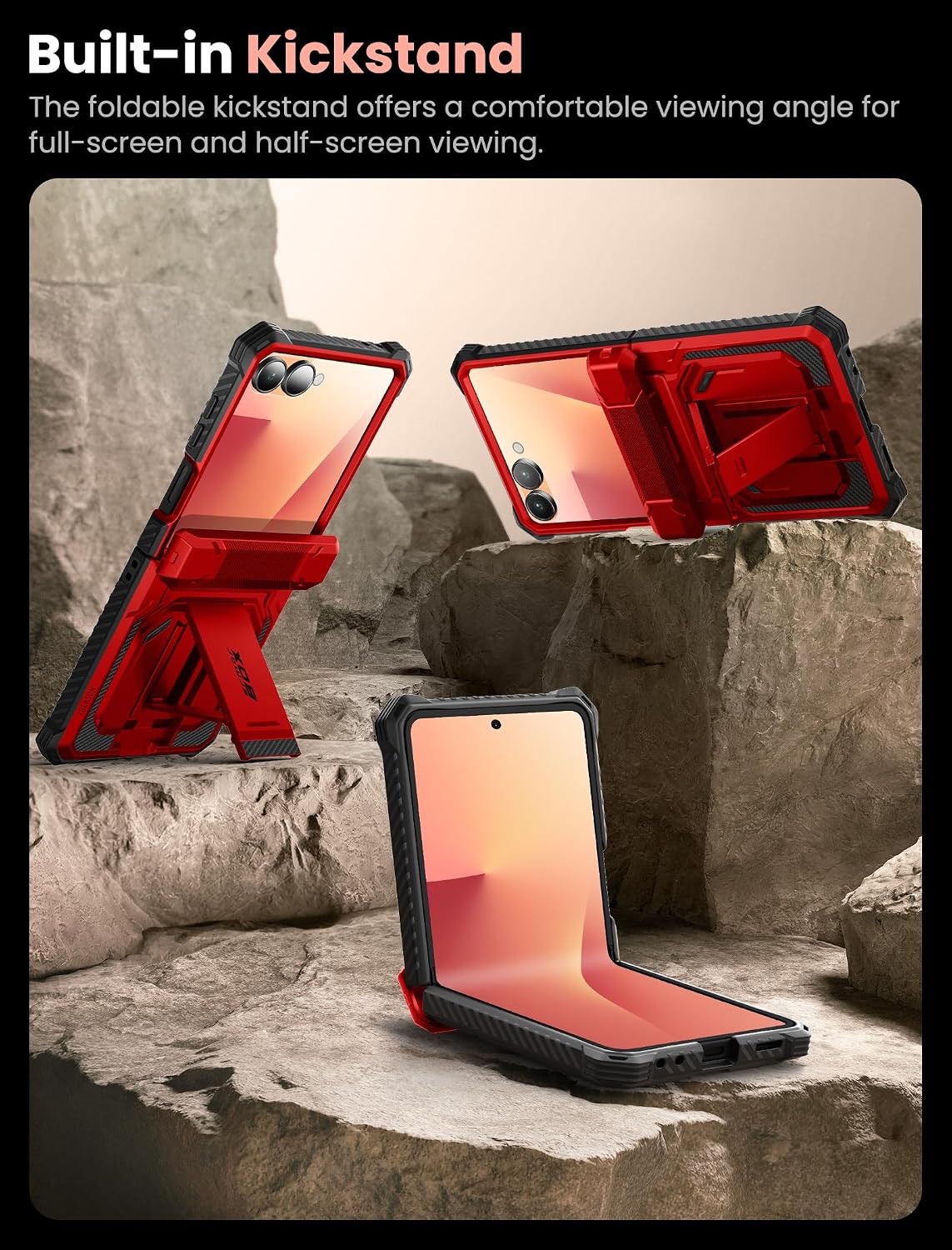 Detalle 2 de i-Blason Samsung Galaxy Z Flip 7 Armorbox Case with Stand