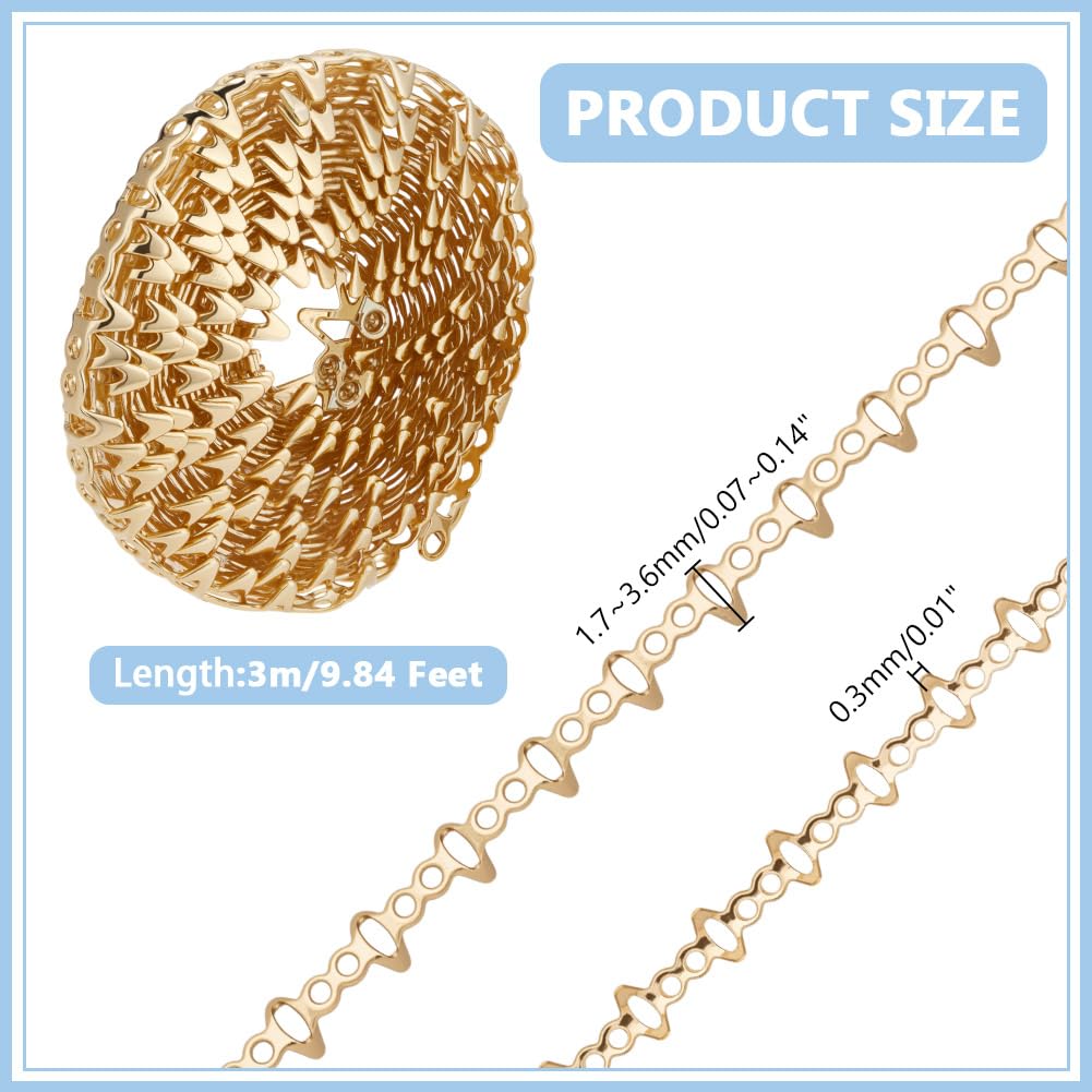 Detalle de arricraft KK-PH0012-34G-US10 ベゼルワイヤー 銅製・14K金メッキ・鋸歯状デザイン