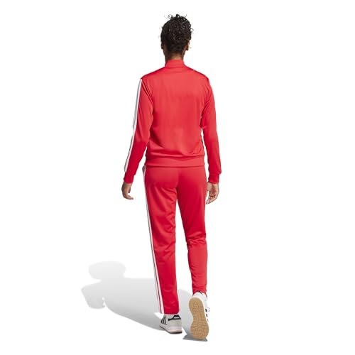 Detalle 2 de Adidas Donna Essentials 3-Stripes Track Suit – Pure Ruby/White, taglia L