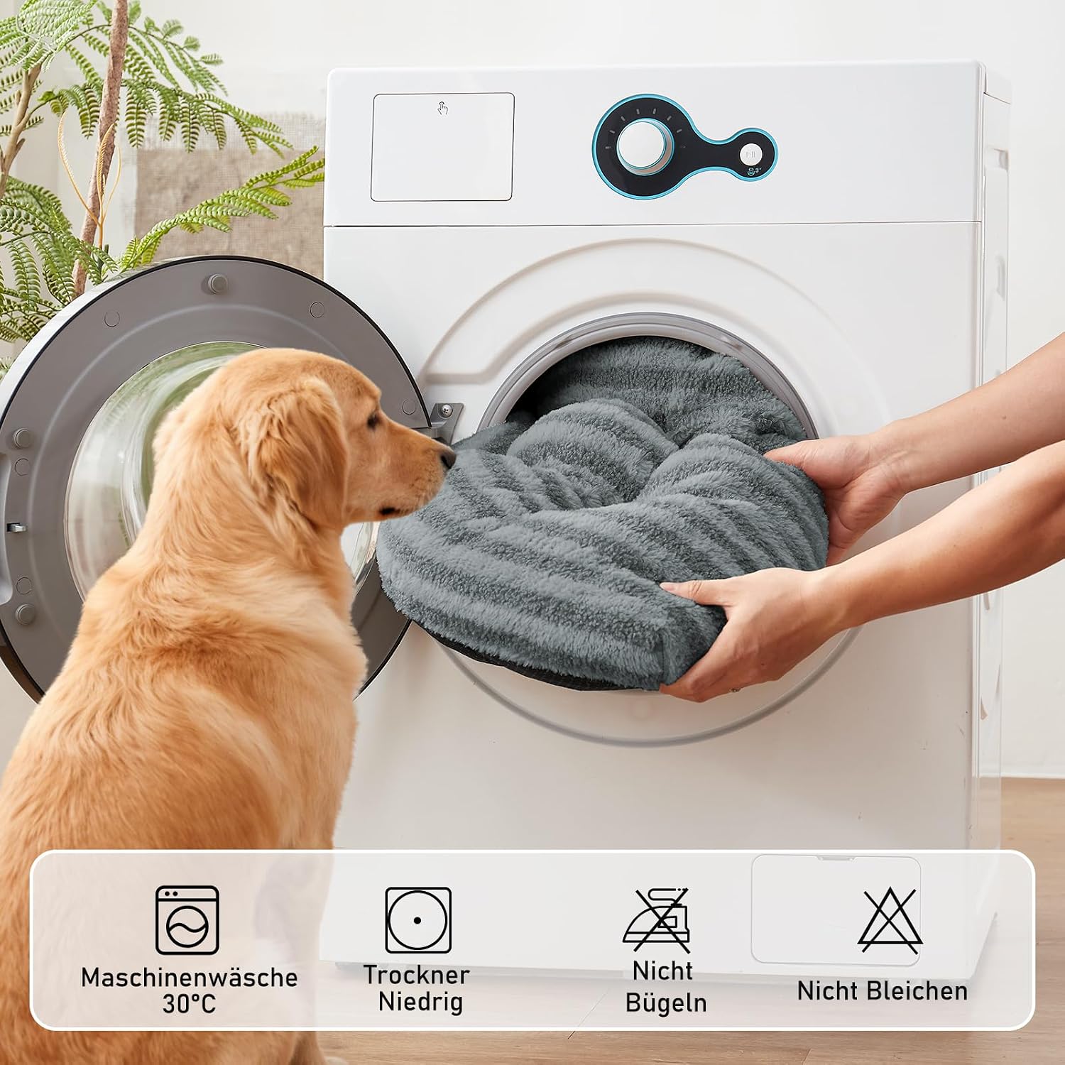 Thumbnail 6 de Pawk Hundebett große Hunde XL – waschbares, atmungsaktives Hundekissen 102×69×9 cm