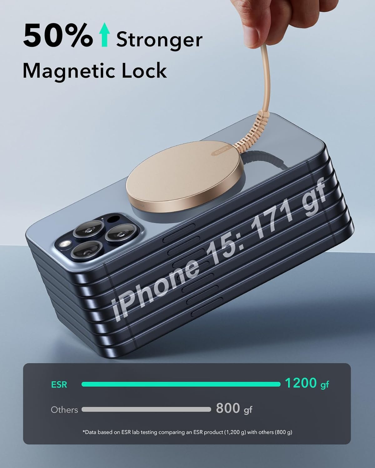 Thumbnail 2 de ESR MagSafe Wireless Charger mit langem Kabel: Kompatibilität für iPhone 17/16/15/14/13 und AirPods 2–4 Pro