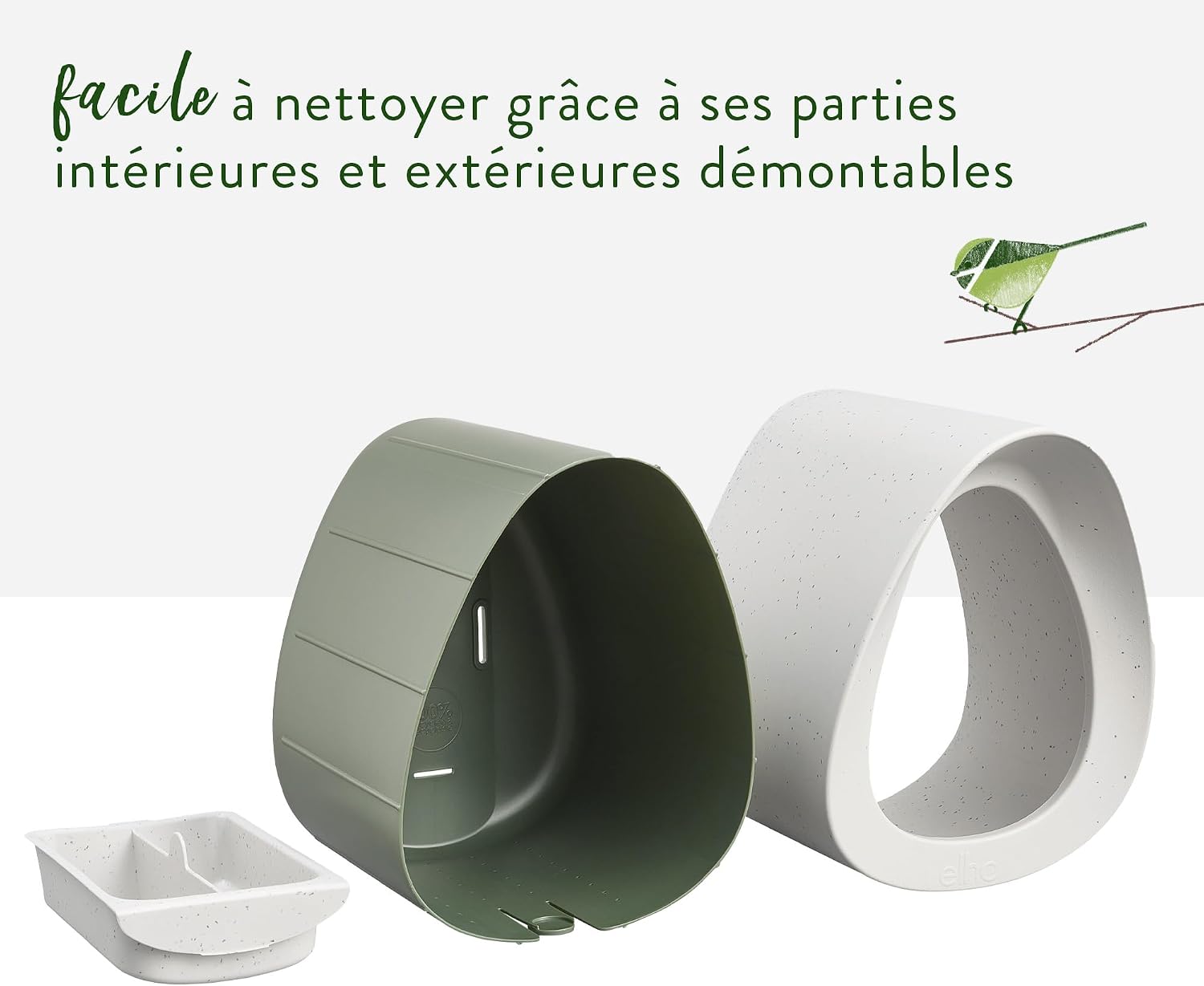 Thumbnail 2 de Elho Essential Mangeoire À Oiseaux 18 cm - Fibrous Grey