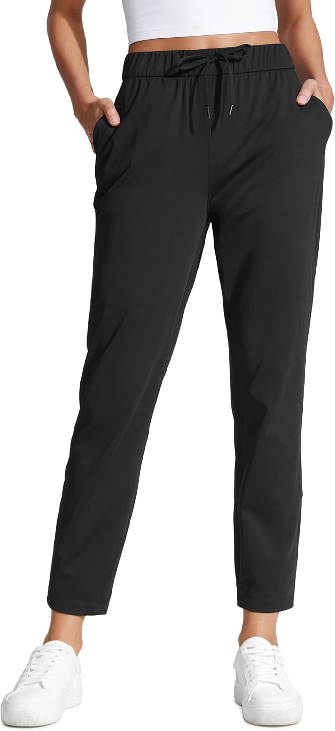 Detalle de CRZ YOGA Women’s 4-Way Stretch Ankle Golf Pants (7/8 Travel & Work Trousers)