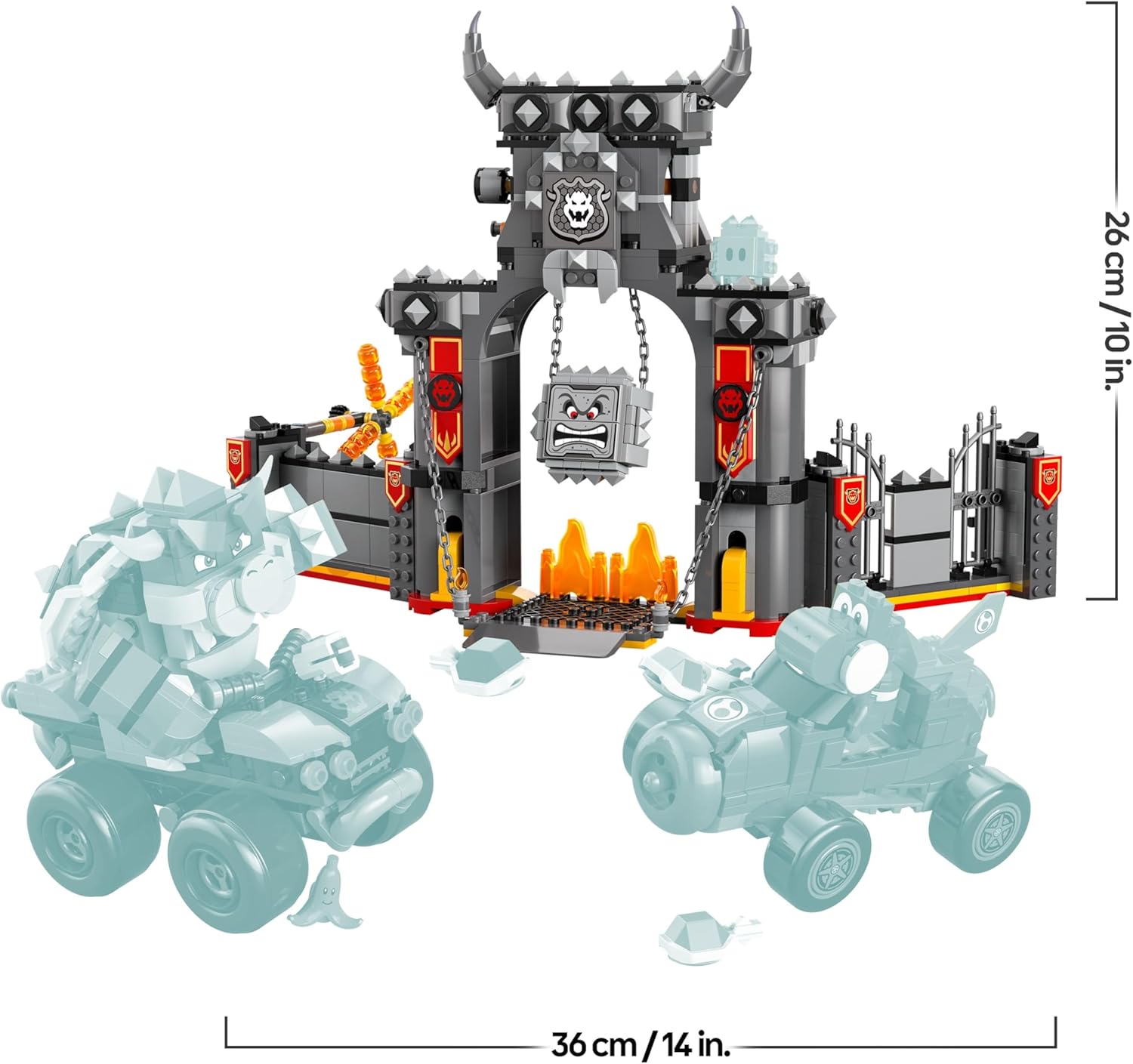 Thumbnail 6 de LEGO Super Mario: Castello di Bowser – Set Interattivo Mario Kart con 2 Veicoli e 4 Minifigure, 72039