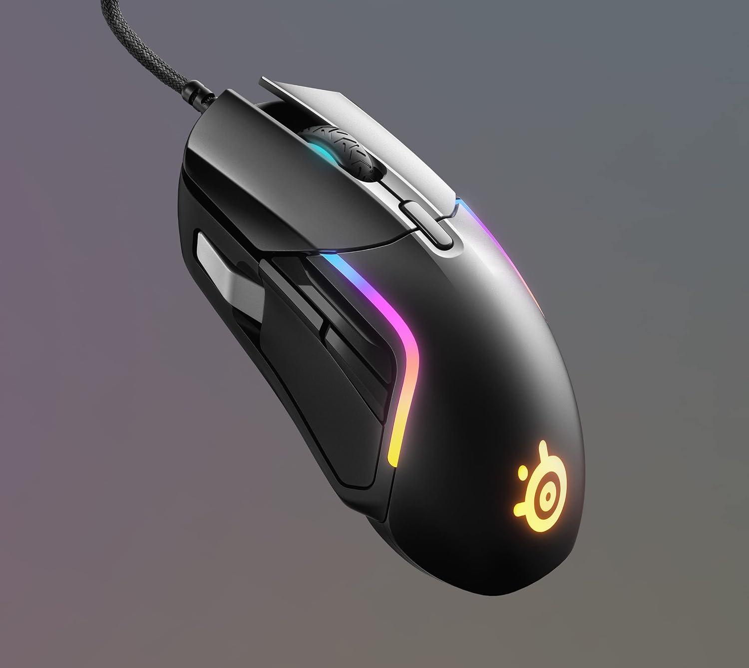 Detalle 2 de SteelSeries Rival 5 gamingmuis met TrueMove Air, 9 knoppen en 85 g