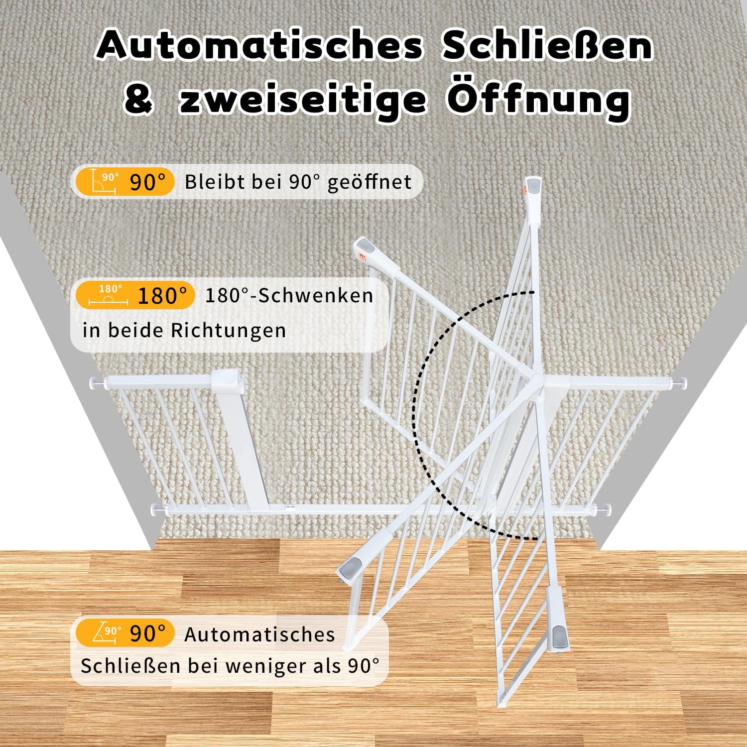 Thumbnail 4 de LAOYE Treppenschutzgitter 92 cm hoch