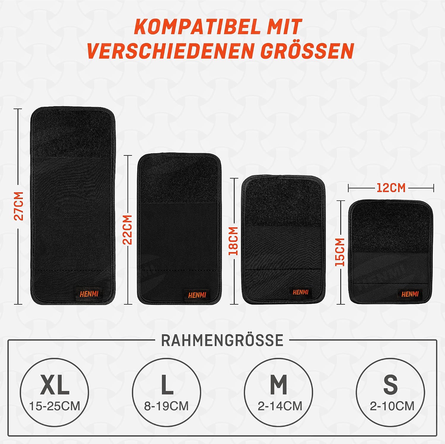 Thumbnail 1 de HENMI Fahrrad Rahmenschutz 4er Set – passgenauer Transportschutz für Rahmen und Kettenstreben
