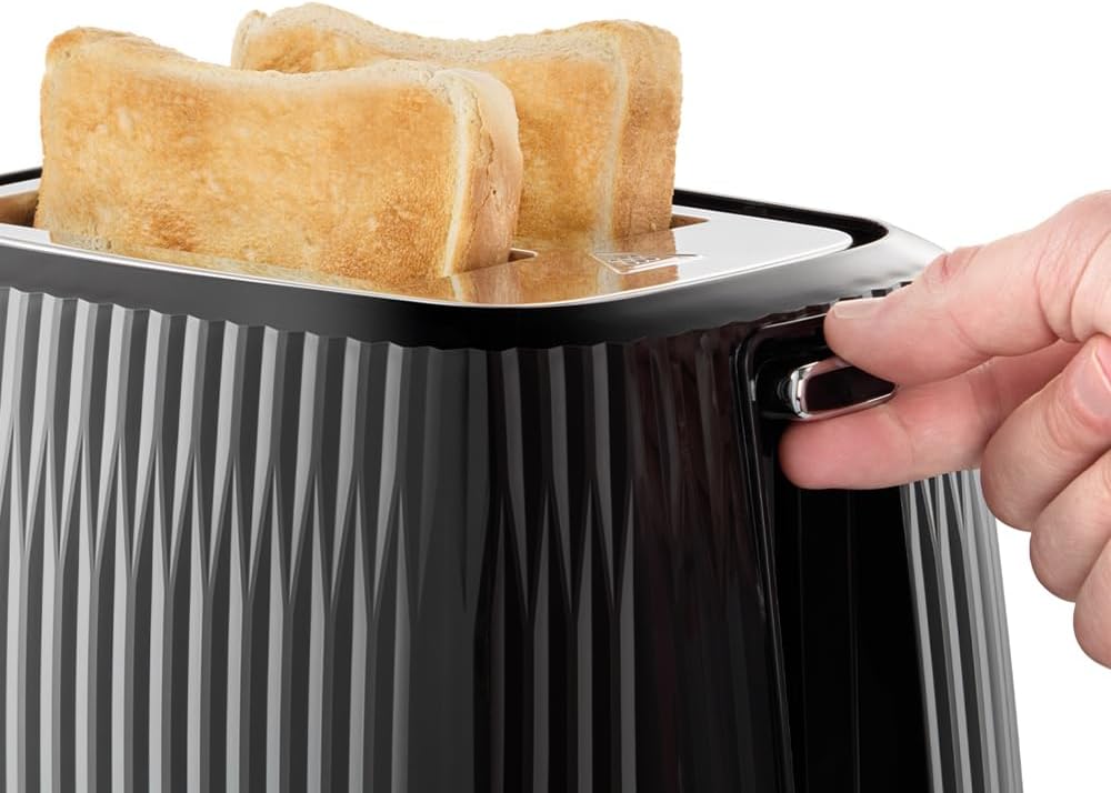 Detalle 2 de Russell Hobbs Tostapane 2 fette 800 W con pinze e funzione Lift & Look – Eden Nero 27371-56