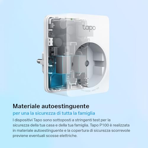 Thumbnail 6 de Tapo P100 presa smart Wi-Fi 10 A, 2300 W, app e controllo vocale