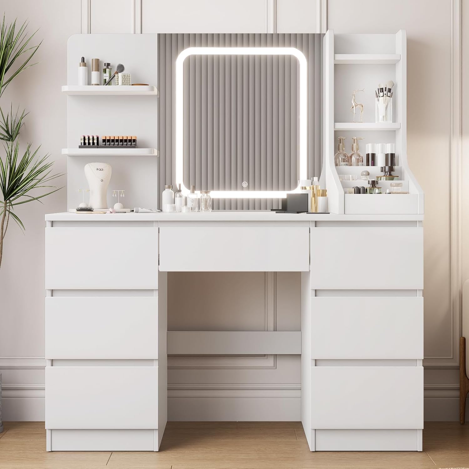 TRIUMPHKEY Toeletta con Luci LED 7 cassetti 💄