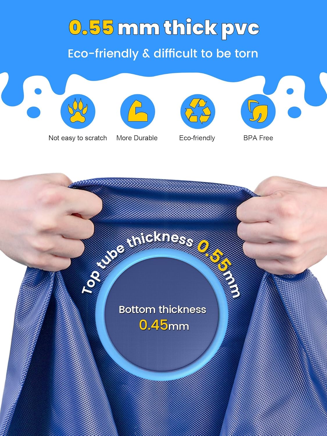 Thumbnail 1 de VISTOP Non-Slip Splash Pad for Kids and Dog (127 inch) – Thickened Water Sprinkler Play Mat