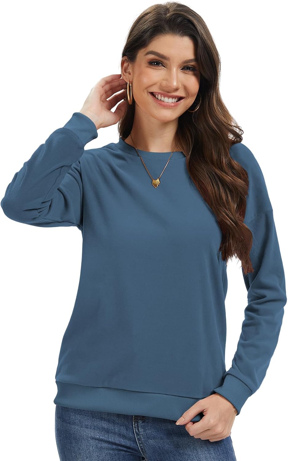 Detalle de Cuptacc Pullover Damen Sweatshirt Rundhals