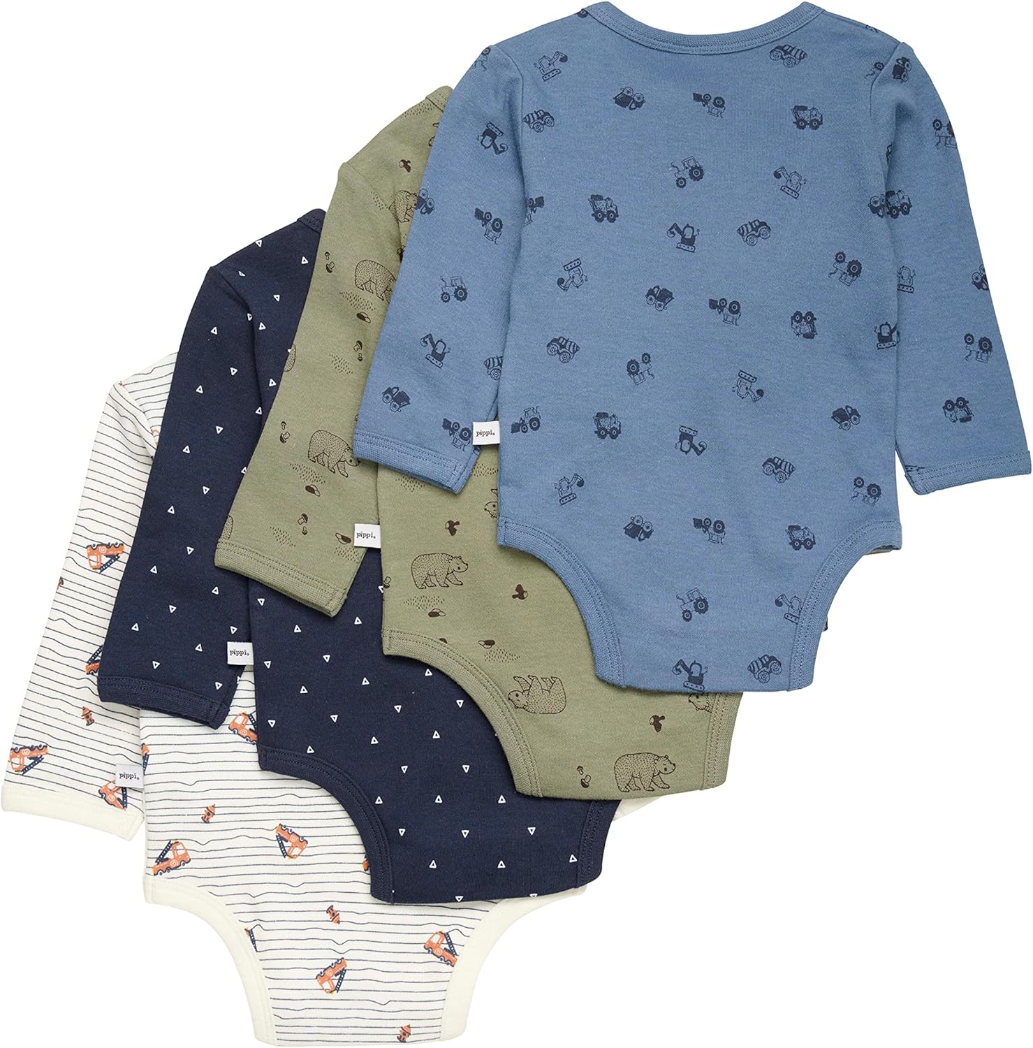 Thumbnail 1 de PIPPI Unisex Babybody langarm mit Print im 4er-Pack (Formender Body)