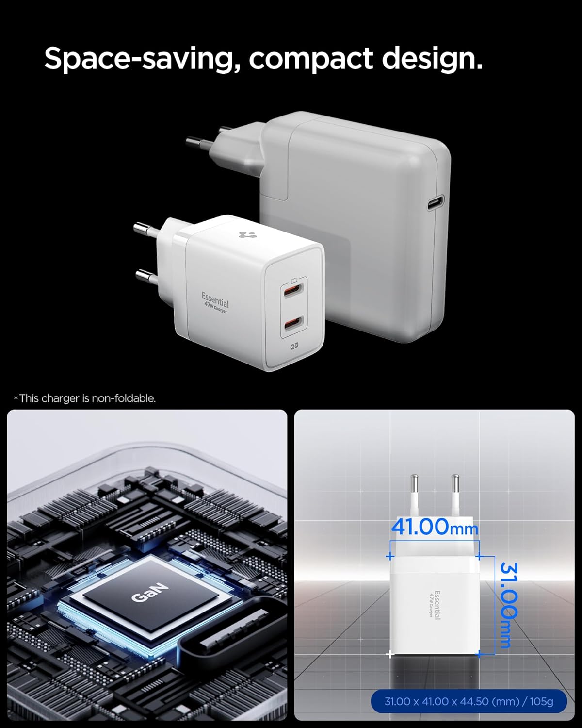 Thumbnail 3 de Spigen ArcStation 47W USB-C Gan Charger para iPhone y MacBook ⚡