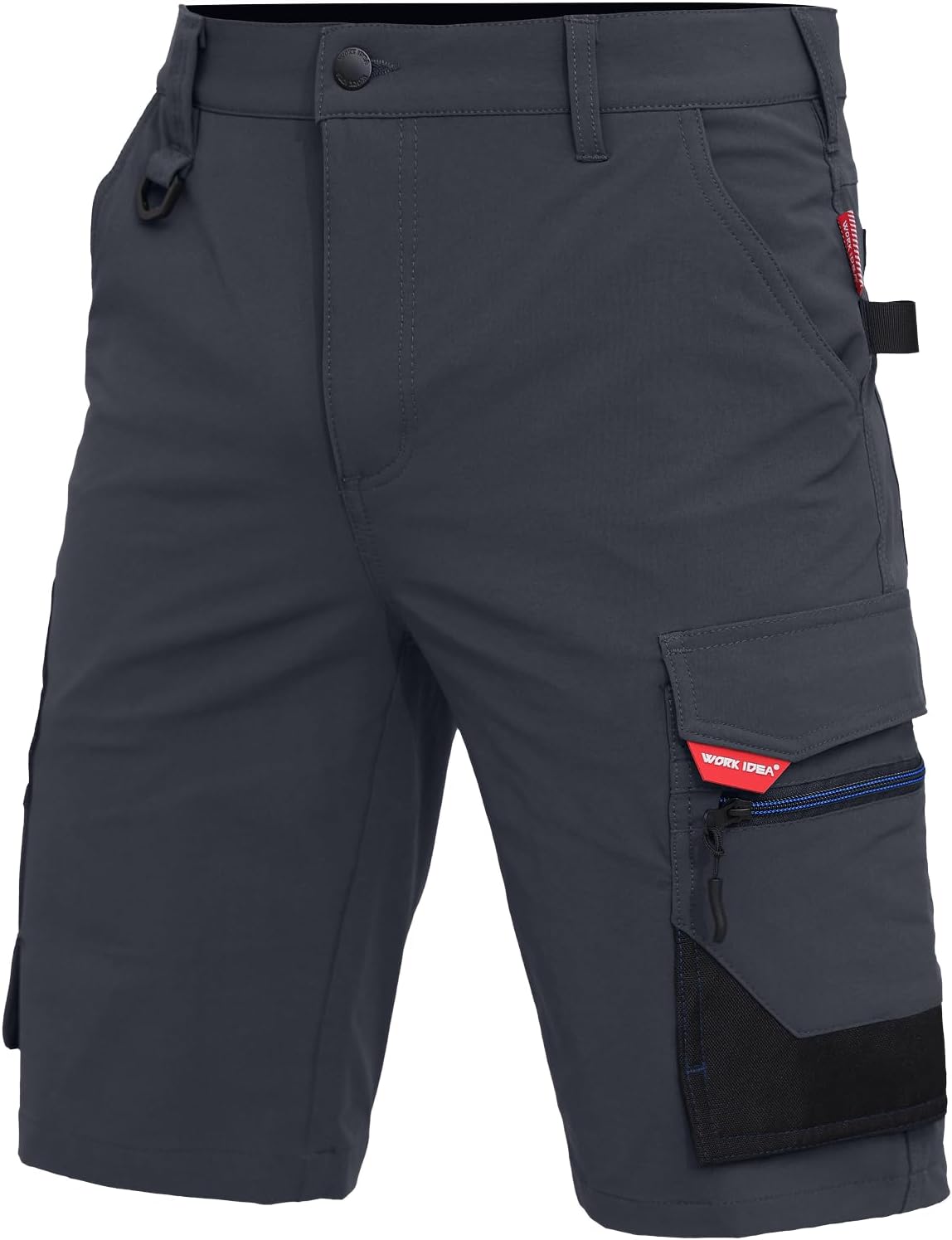 Detalle de WORK IDEA Herren Slim-Fit Stretch Arbeitsshorts – Strapazierfähig & Elegant