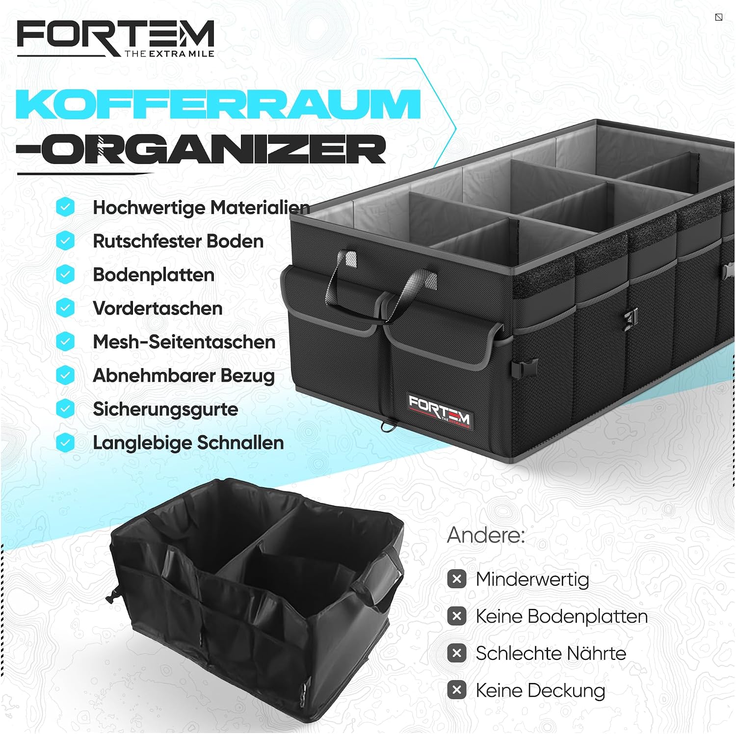 Thumbnail 6 de FORTEM Kofferraum Organizer 1 Stück