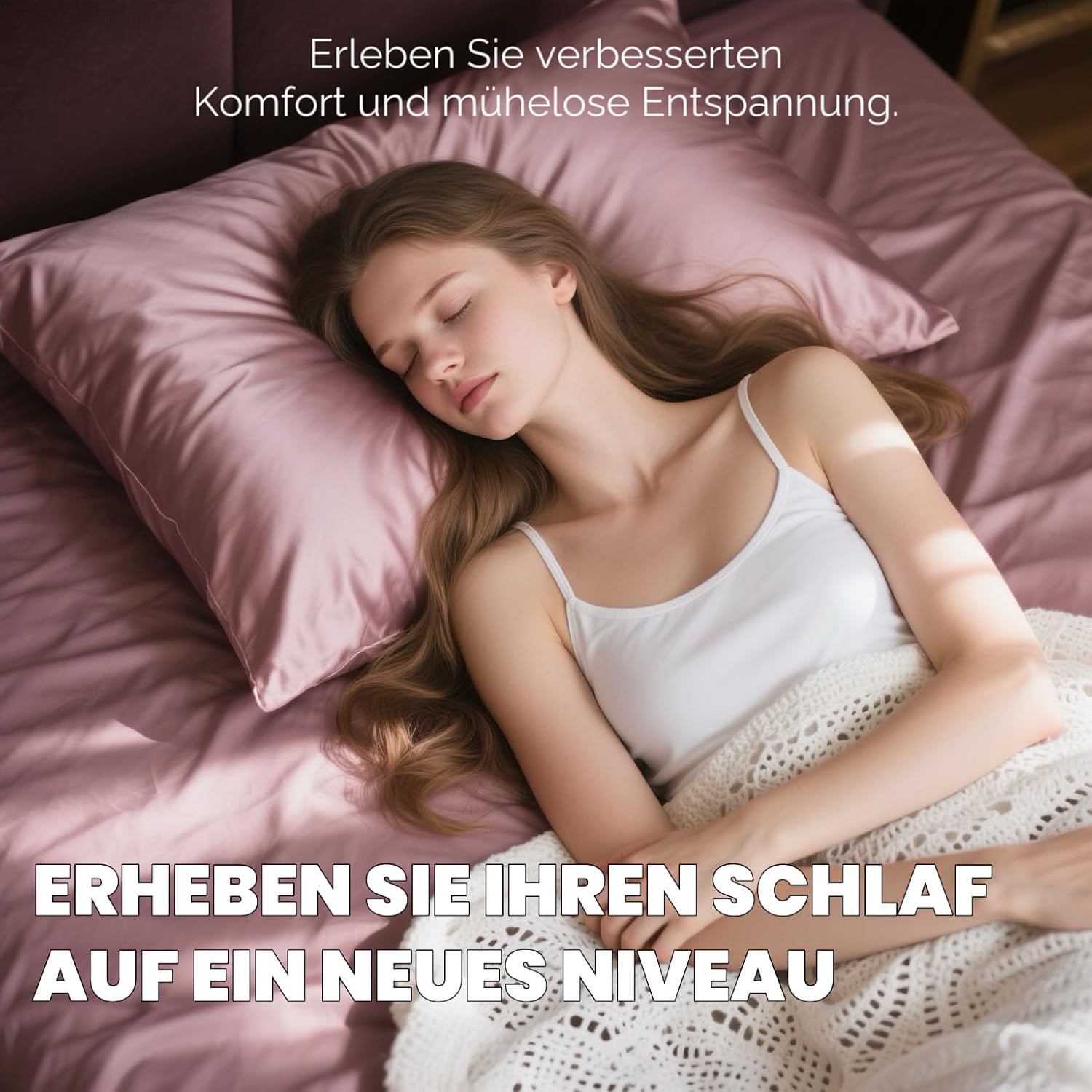 Detalle 1 de Ravmix 2er Set Seidenkissenbezug 40x80