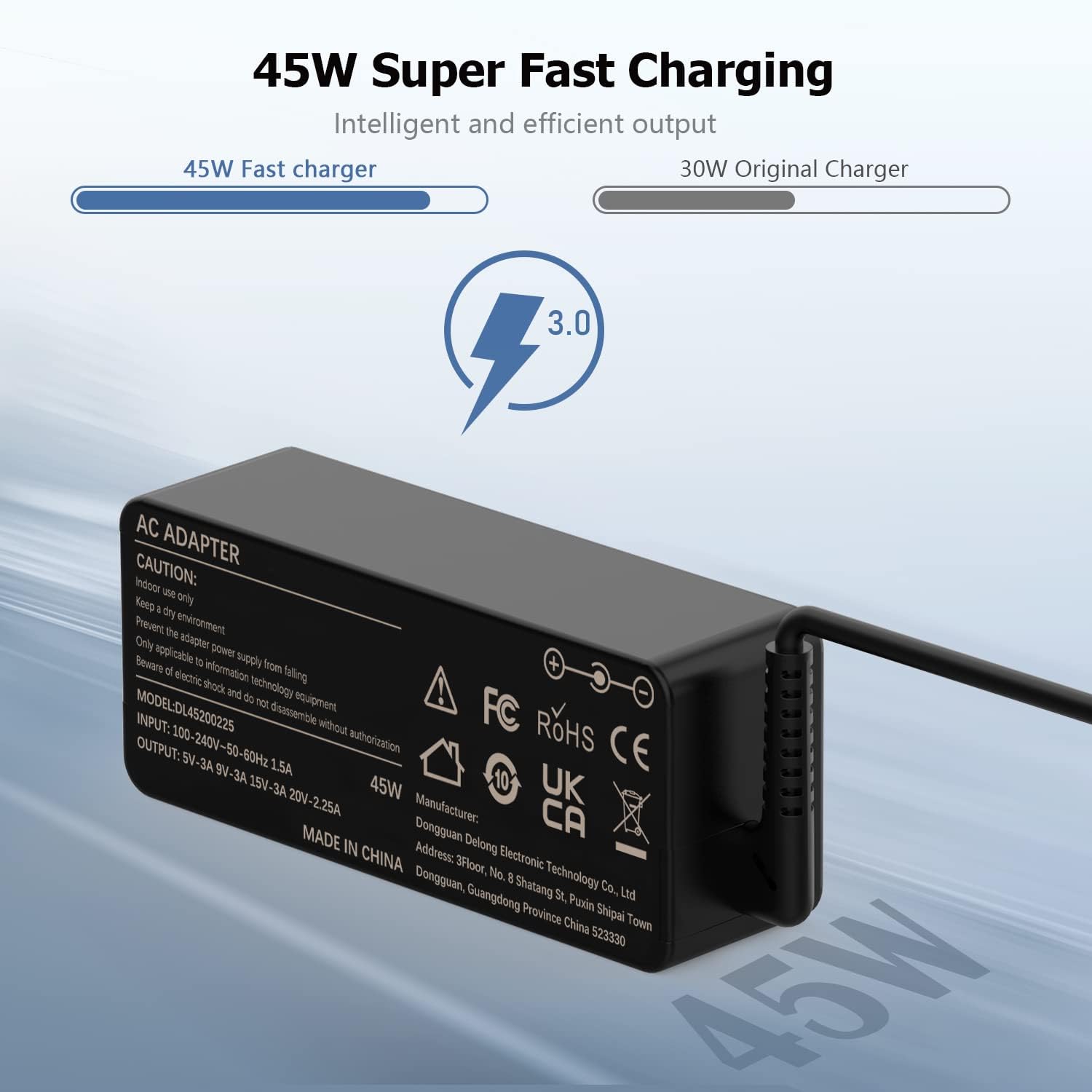 Thumbnail 5 de 45W USB C Laptop Charger for Chromebook