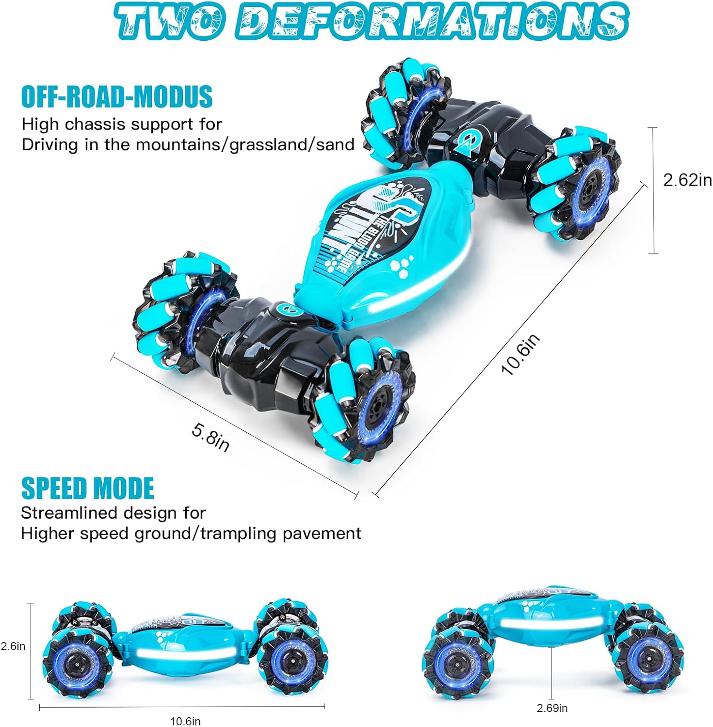 Thumbnail 1 de Ltteaoy Coche Acrobático RC 29 cm sensor gestos
