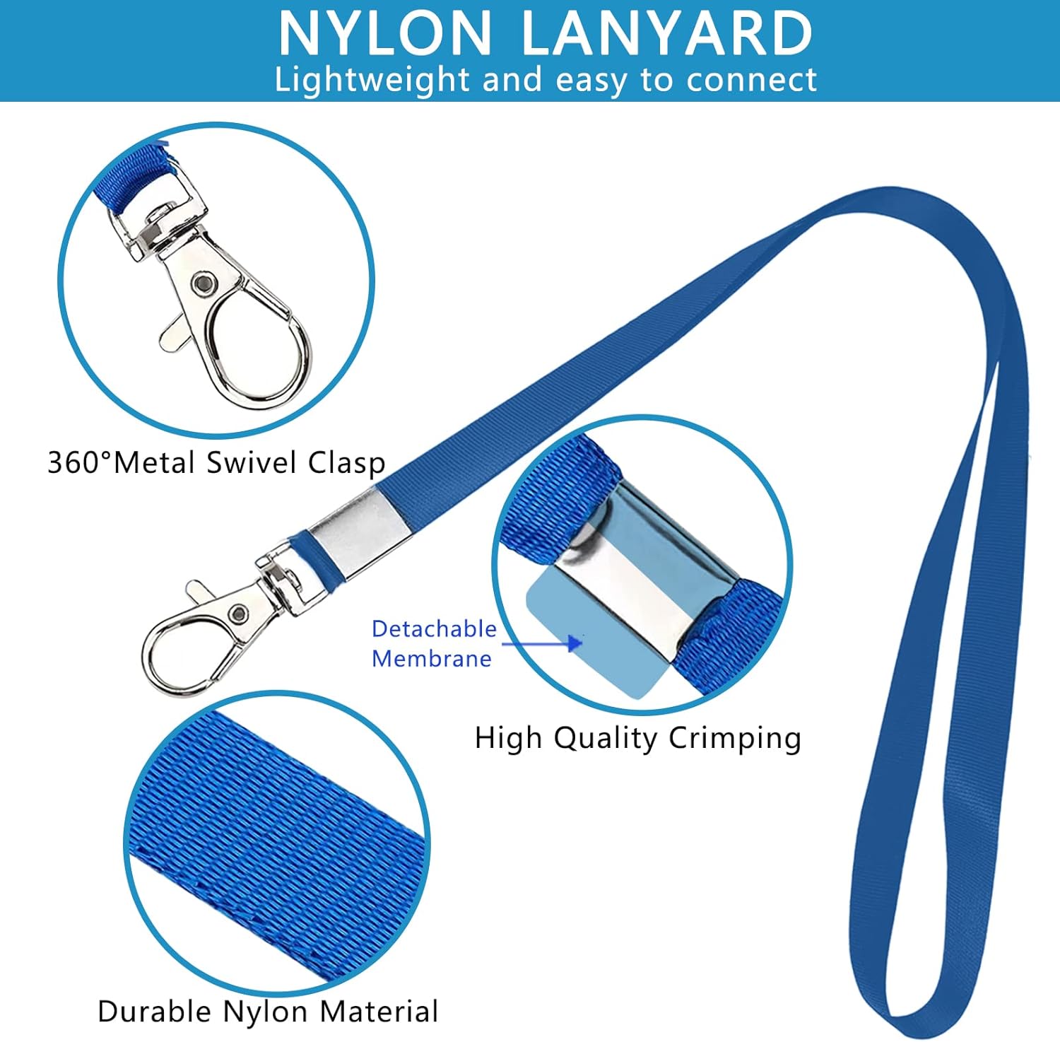 Thumbnail 3 de XHDA Blue lanyards with 30 card holders 🎫