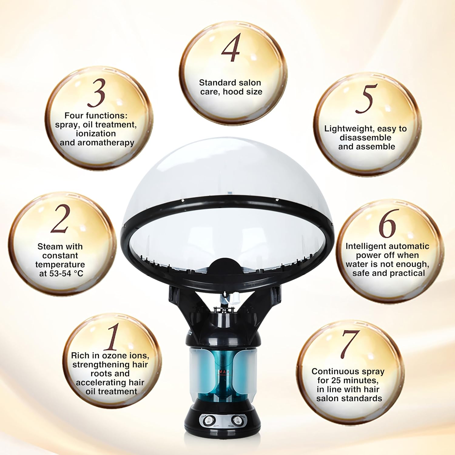 Thumbnail 6 de KINLITO 2-in-1 Hair and Face Steamer: All-in-One Deep Care for Hair and Skin