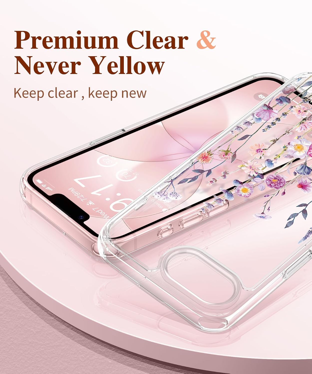 Thumbnail 2 de GVIEWIN Floral Clear Case for iPhone 17e/16e