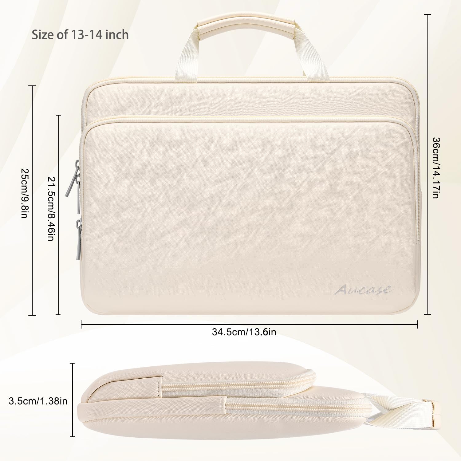 Detalle de Aucase Protective PVC Laptop Case 15.6-inch with Handle & 1 Pocket