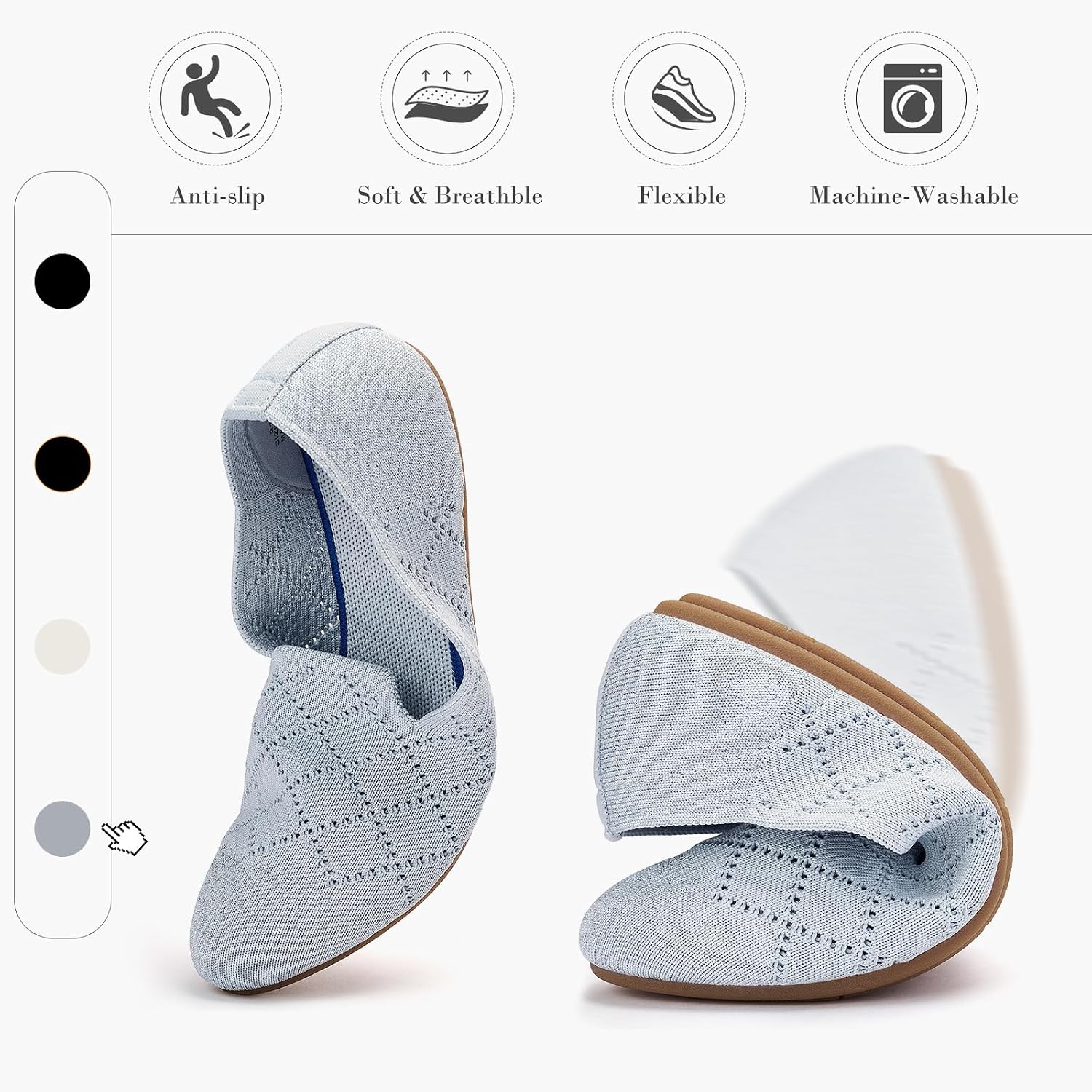 Detalle 2 de Puxowe Bequeme Ballerinas Memory-Foam