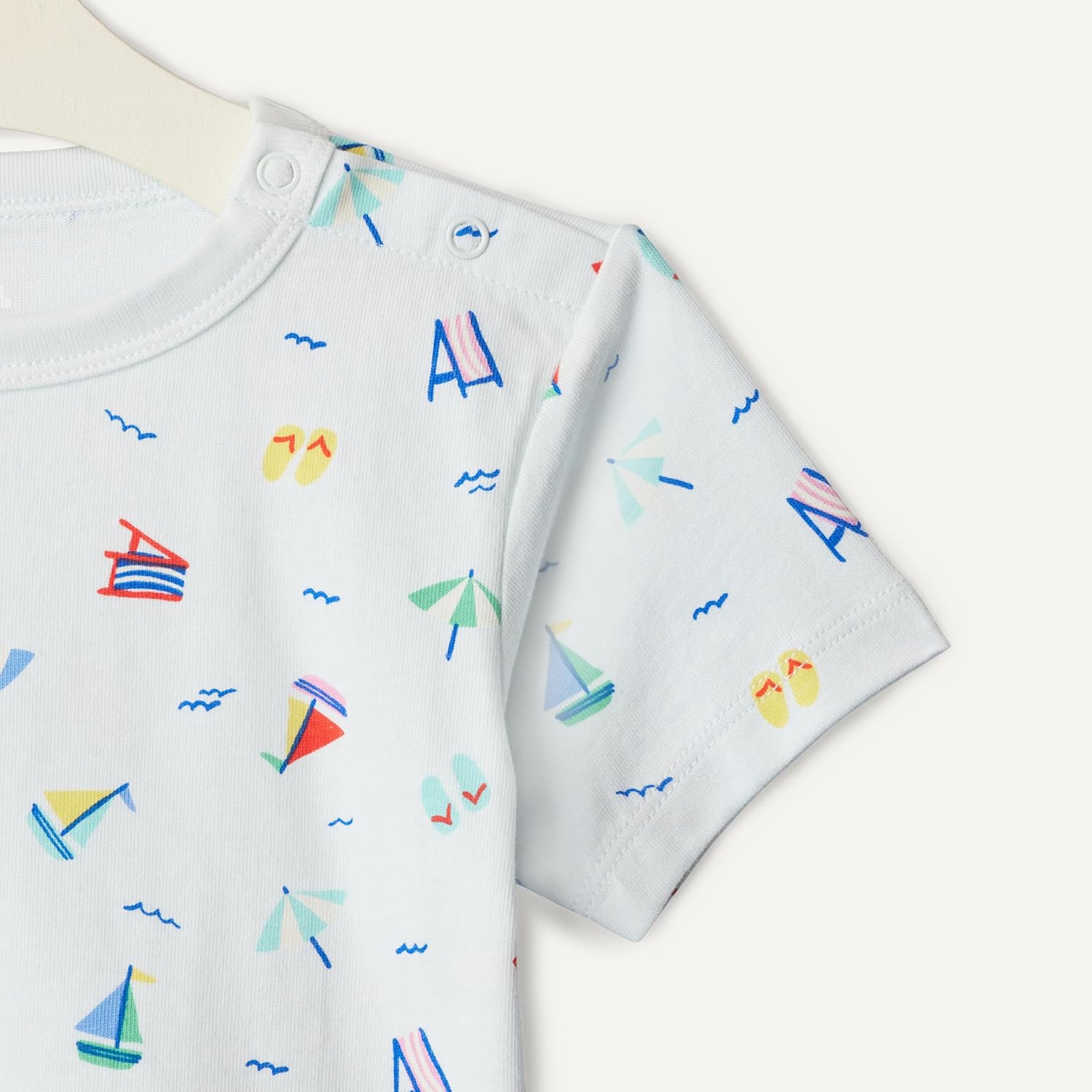 Detalle 2 de Amazon Essentials x Sofia Grainge T-shirt Girocollo a Maniche Corte in Cotone — Pacco da 2 (0–24)
