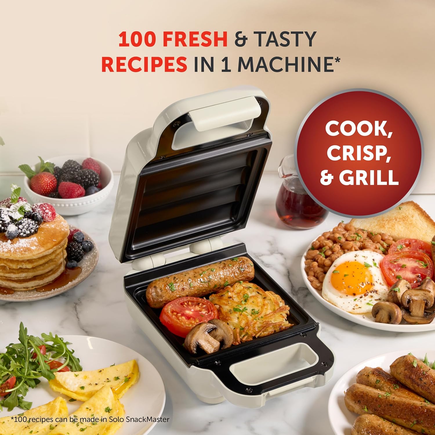 Detalle 2 de Breville Solo SnackMaster: A compact mini toastie and snack maker for small spaces