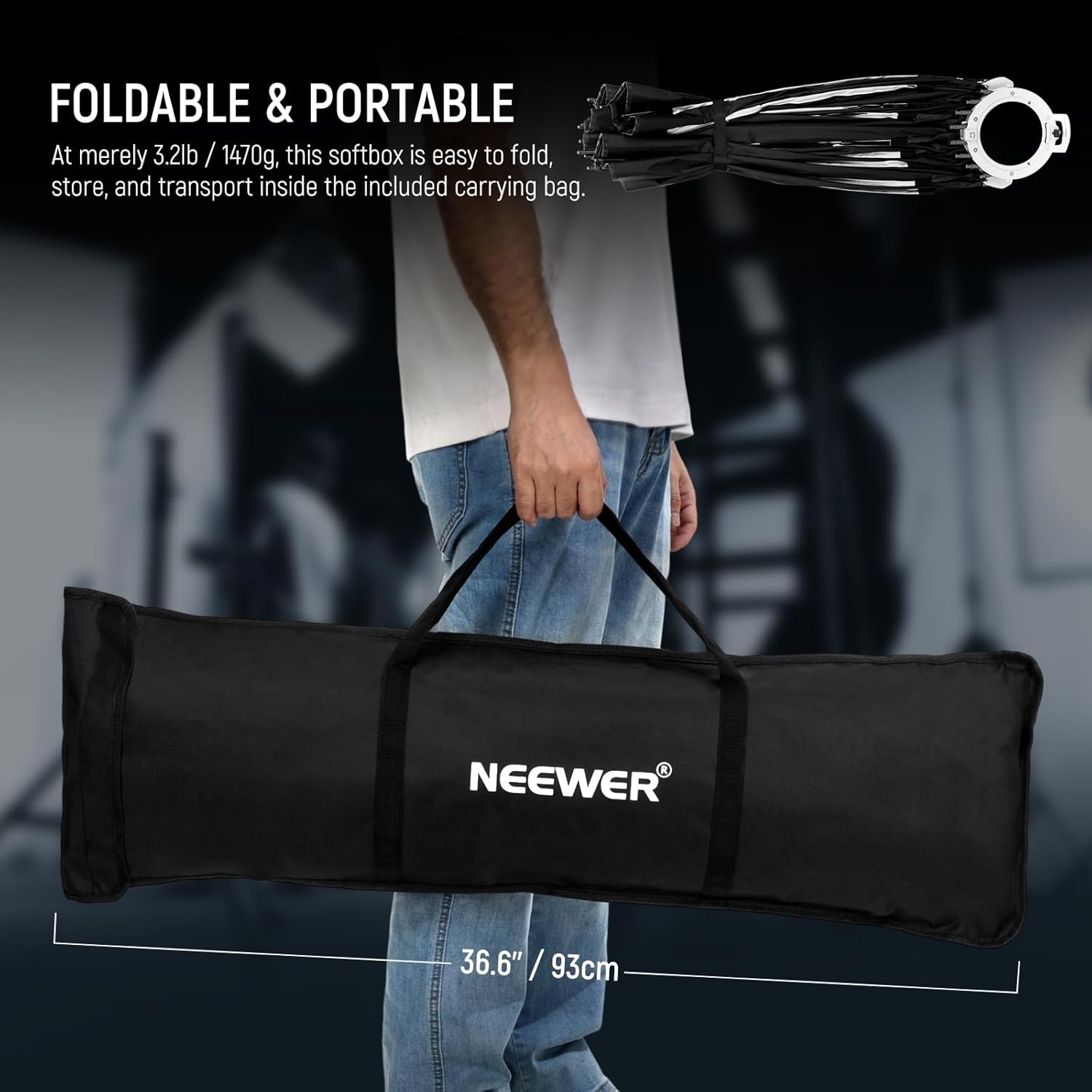 Thumbnail 6 de NEEWER Parabol Softbox-Set 35,4" (90 cm) mit Bowens-Mount und Diffusoren
