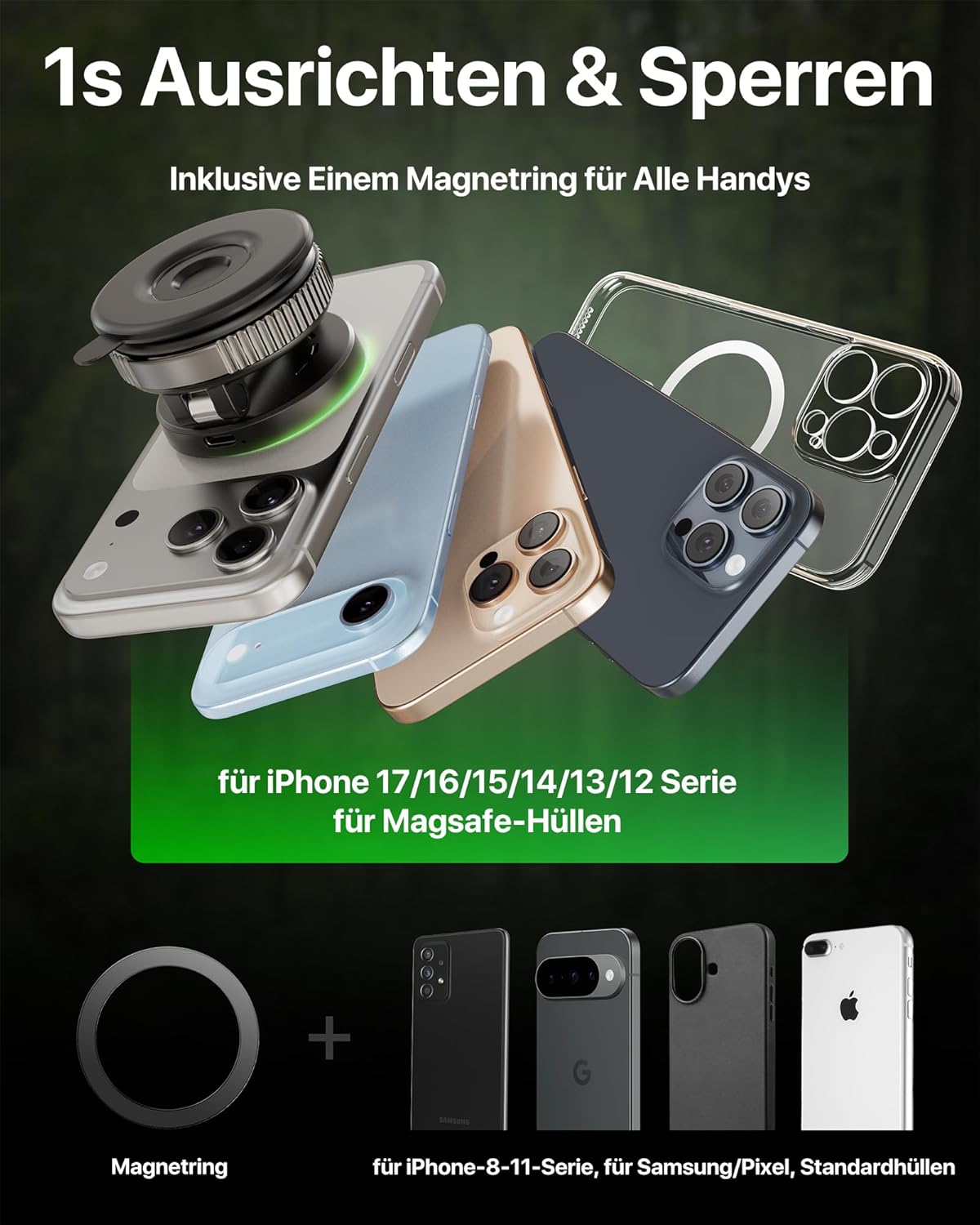 Thumbnail 6 de YOSH Magsafe Autohalterung 15W mit N55 Magneten