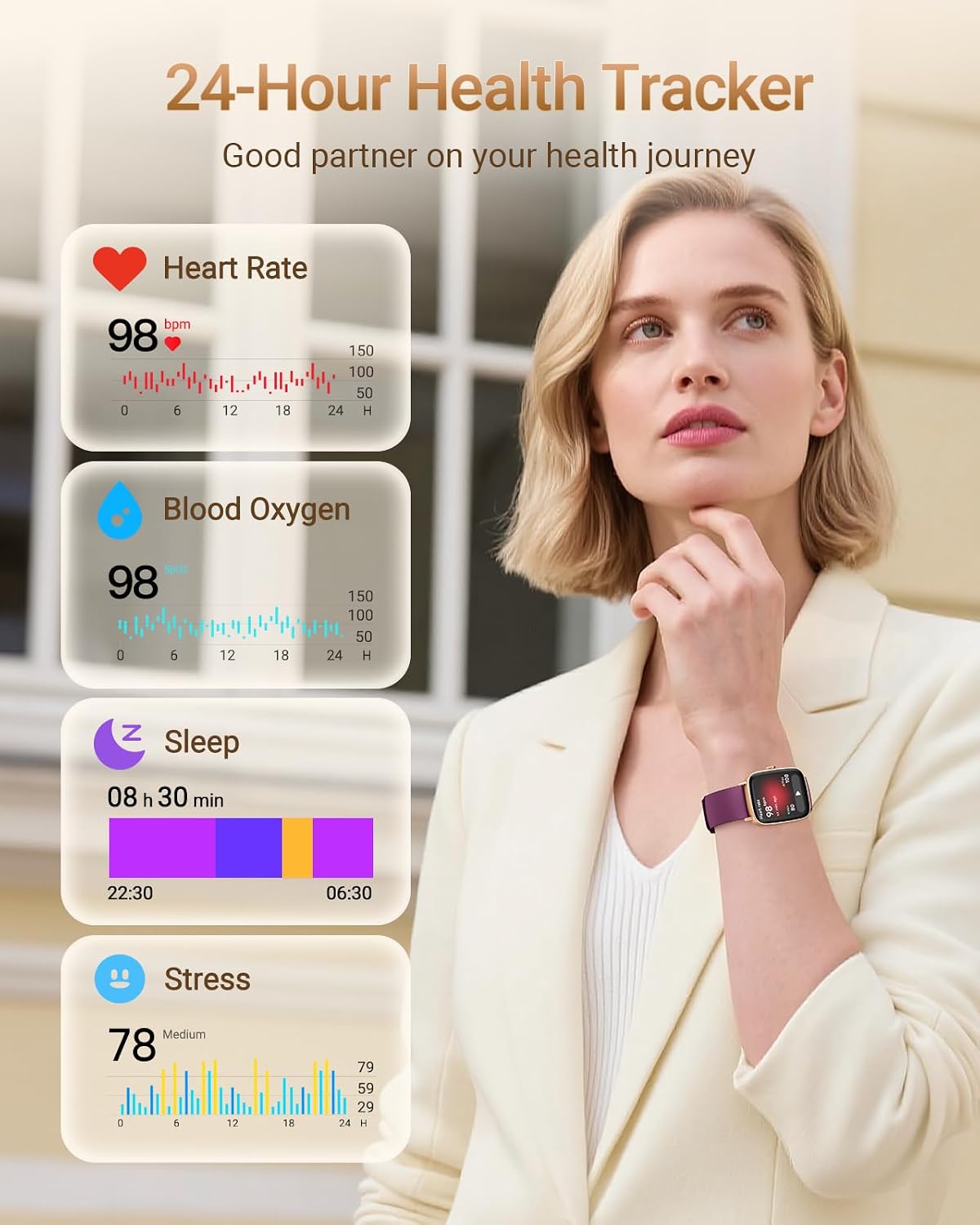 Detalle de Fitness smartwatch with Bluetooth calling 1.85 inch