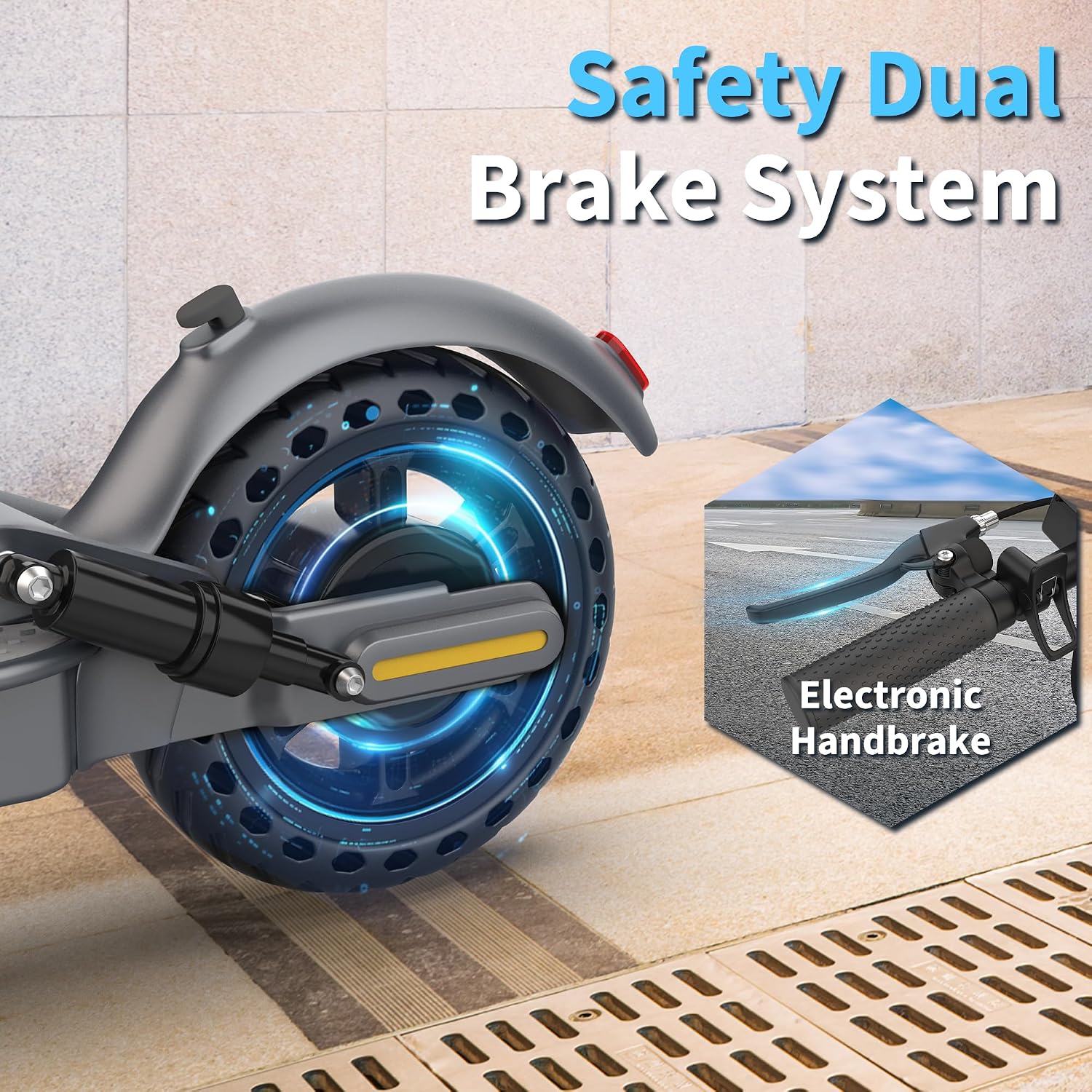 Detalle de WERHY H5PRO Folding Electric Scooter for Adults with Dual Suspension and Brakes