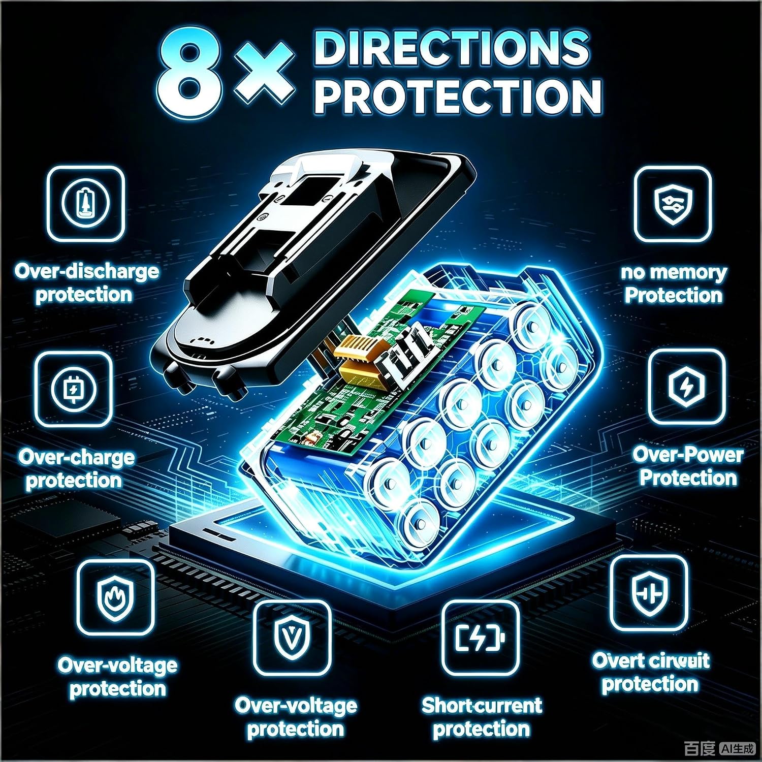 Thumbnail 3 de Upgraded 2Pack 8.0Ah 18V Li-ion Battery for Makita LXT Tools – Realistic Choice for Extended Runtime